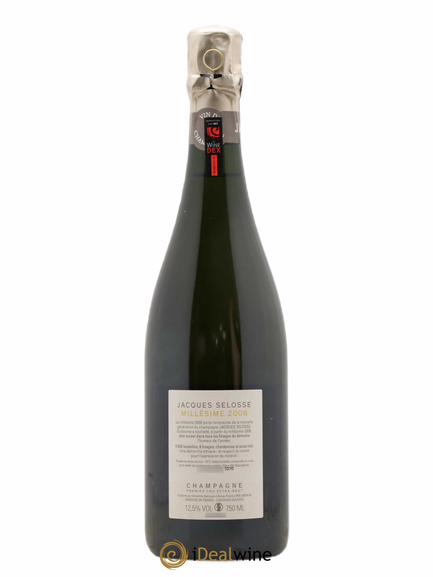 1er Cru Millésimé Extra-Brut Jacques Selosse 2008 - Lot of 1 bottle - 1
