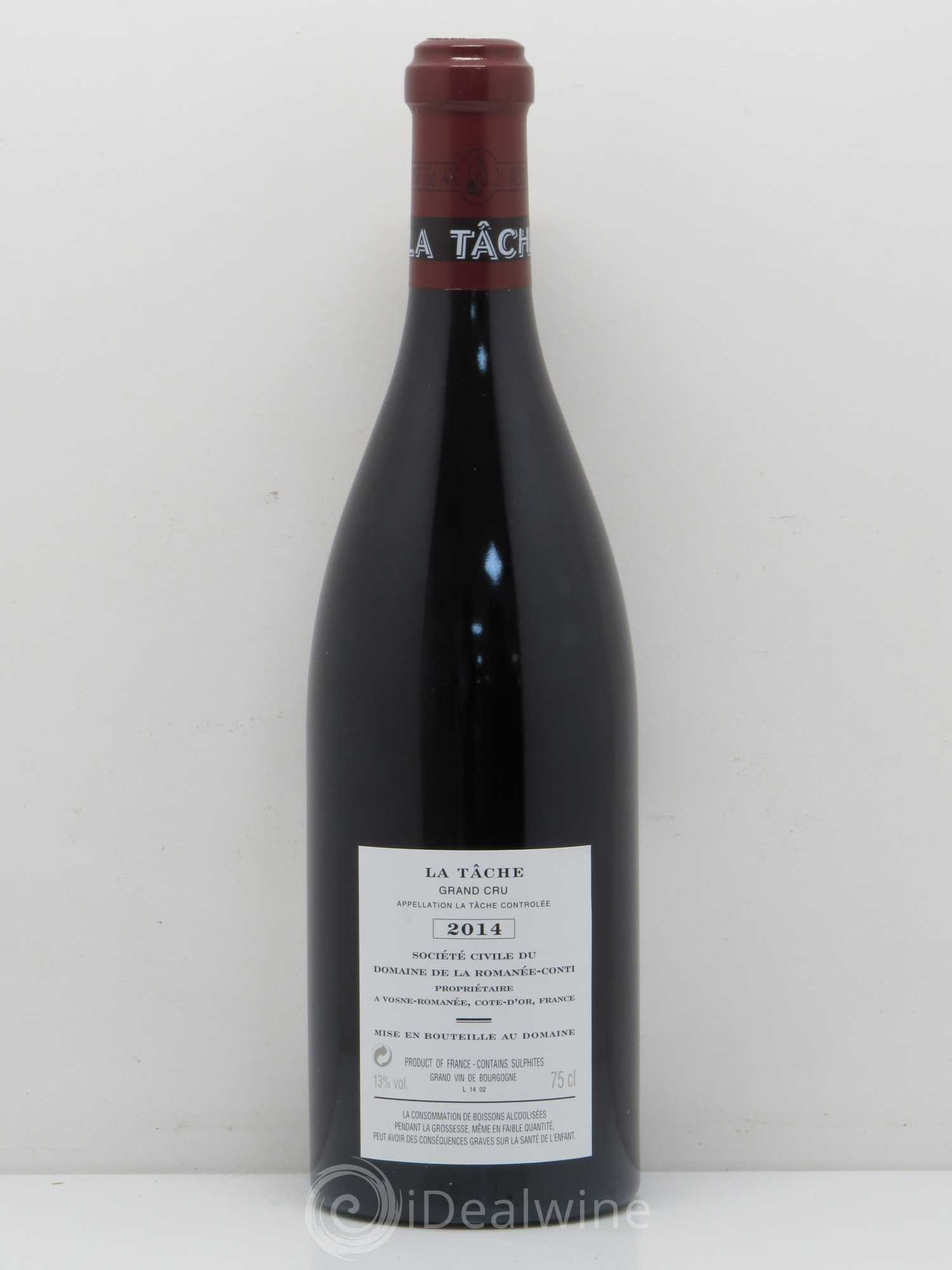 La Tâche Grand Cru Domaine de la Romanée-Conti 2014 - Lot de 1 bouteille - 1