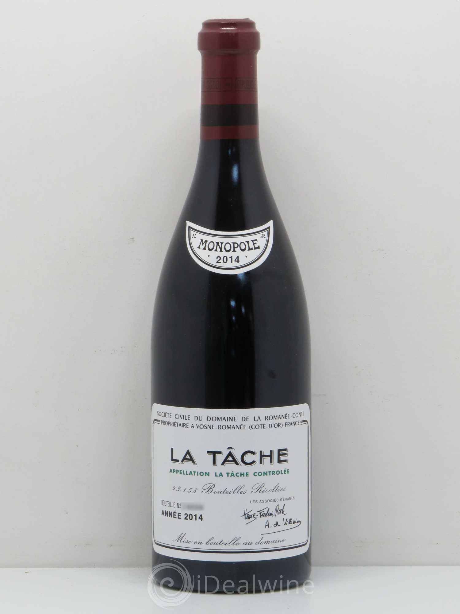 La Tâche Grand Cru Domaine de la Romanée-Conti 2014 - Lot de 1 bouteille - 0