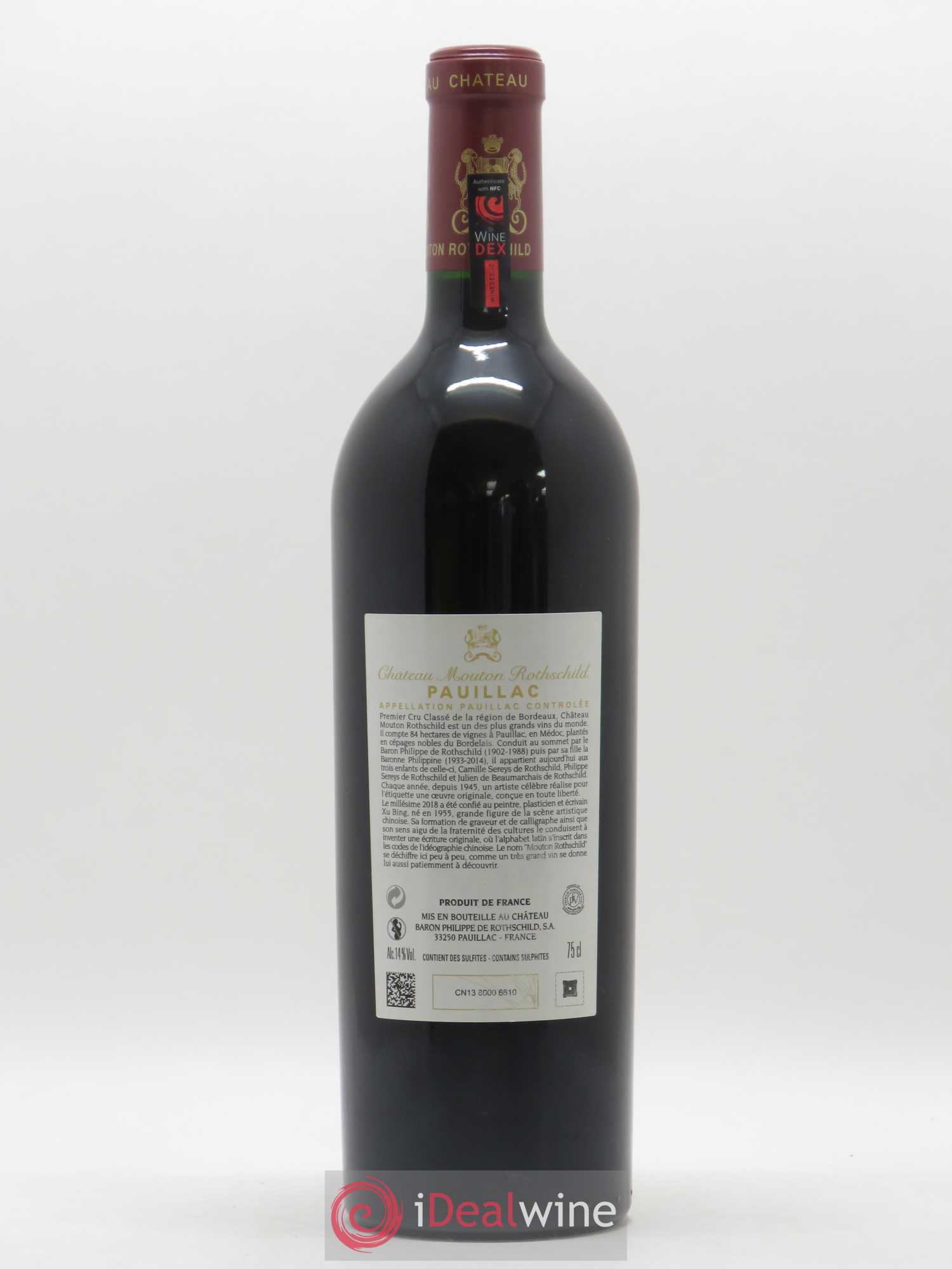 Château Mouton Rothschild 1er Grand Cru Classé 2018 - Lot de 1 bouteille - 1