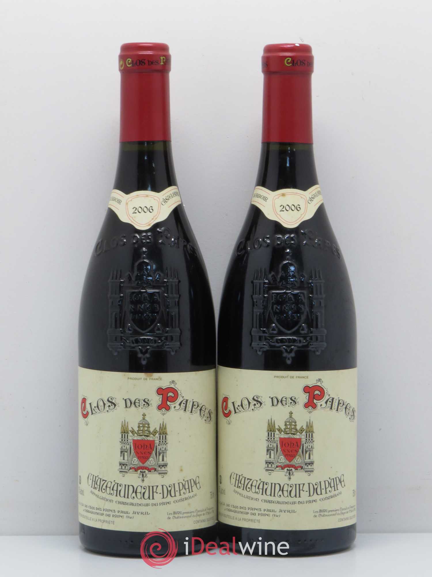 Châteauneuf-du-Pape Clos des Papes - Paul Avril 2006 - Lot de 2 bouteilles - 0