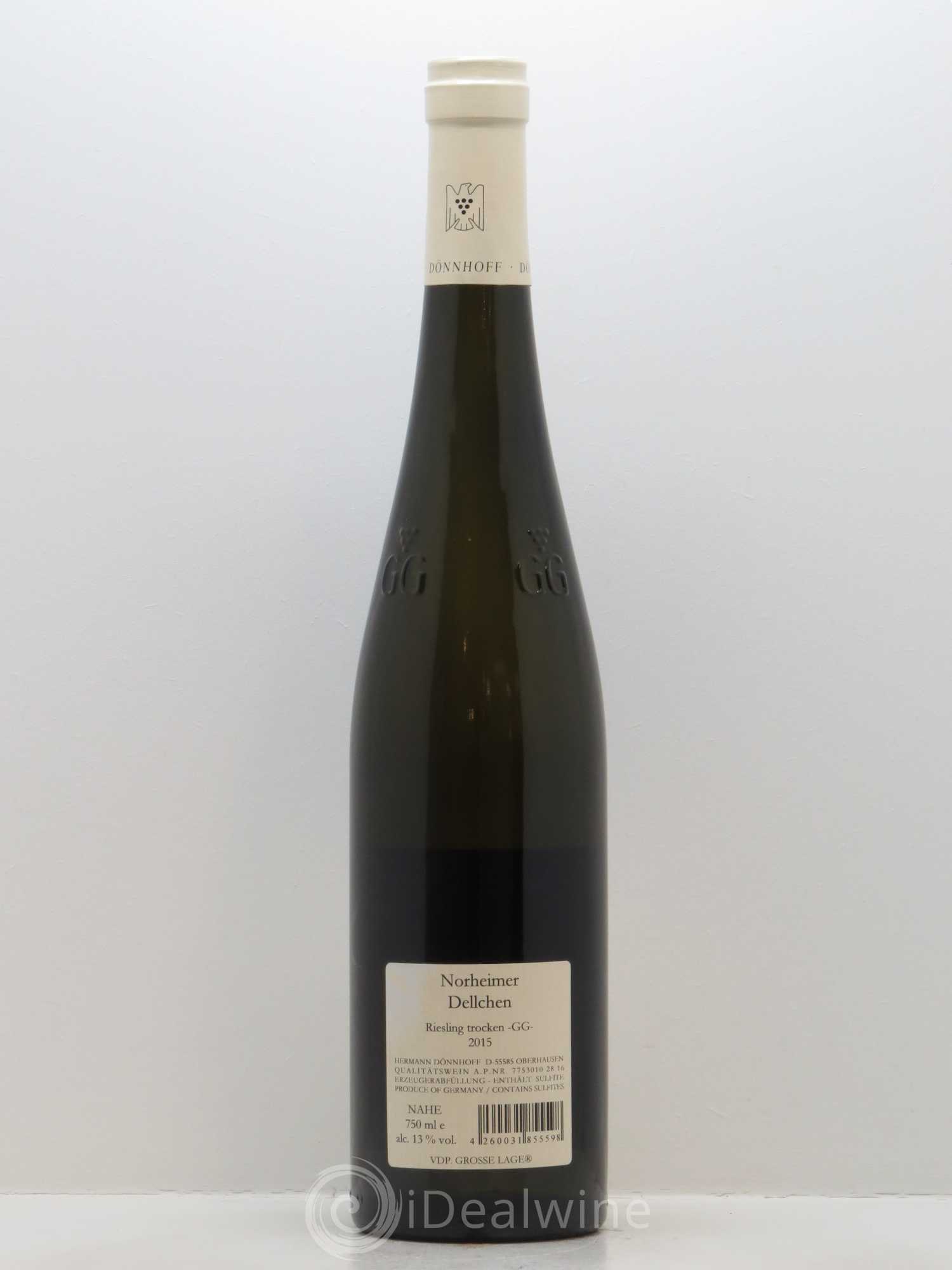 Riesling Donnhoff Norheimer Dellchen Trocken 2015 - Lot de 1 bouteille - 1