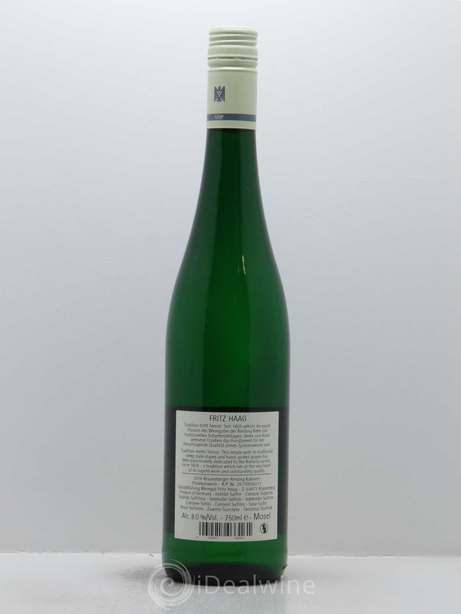Riesling Fritz Haag Brauneberger Kabinett 2016 - Lot de 1 bouteille - 1