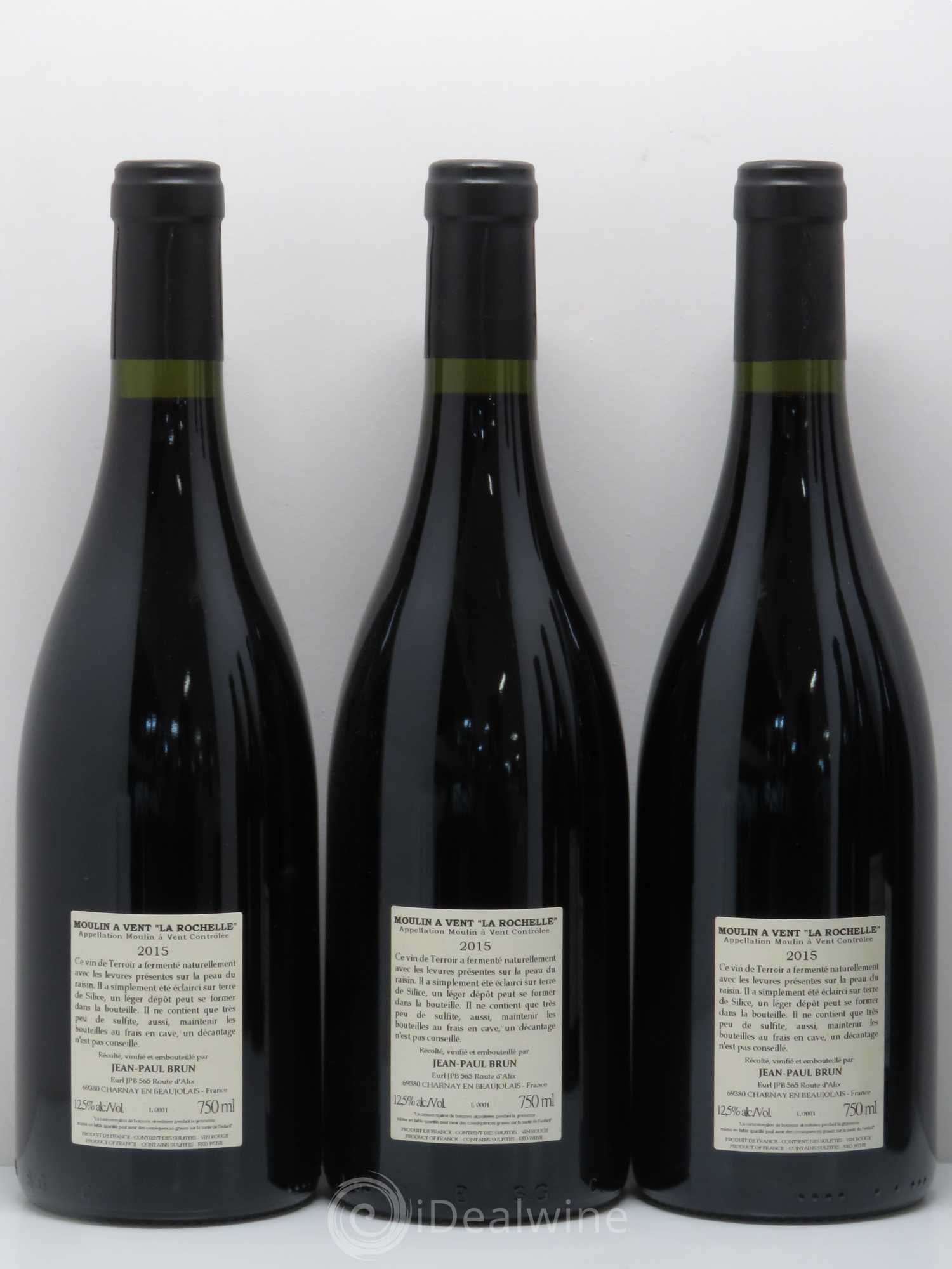 Moulin-à-Vent La Rochelle Terres dorées - J-P. Brun (Domaine des) 2015 - Lot de 6 bouteilles - 2