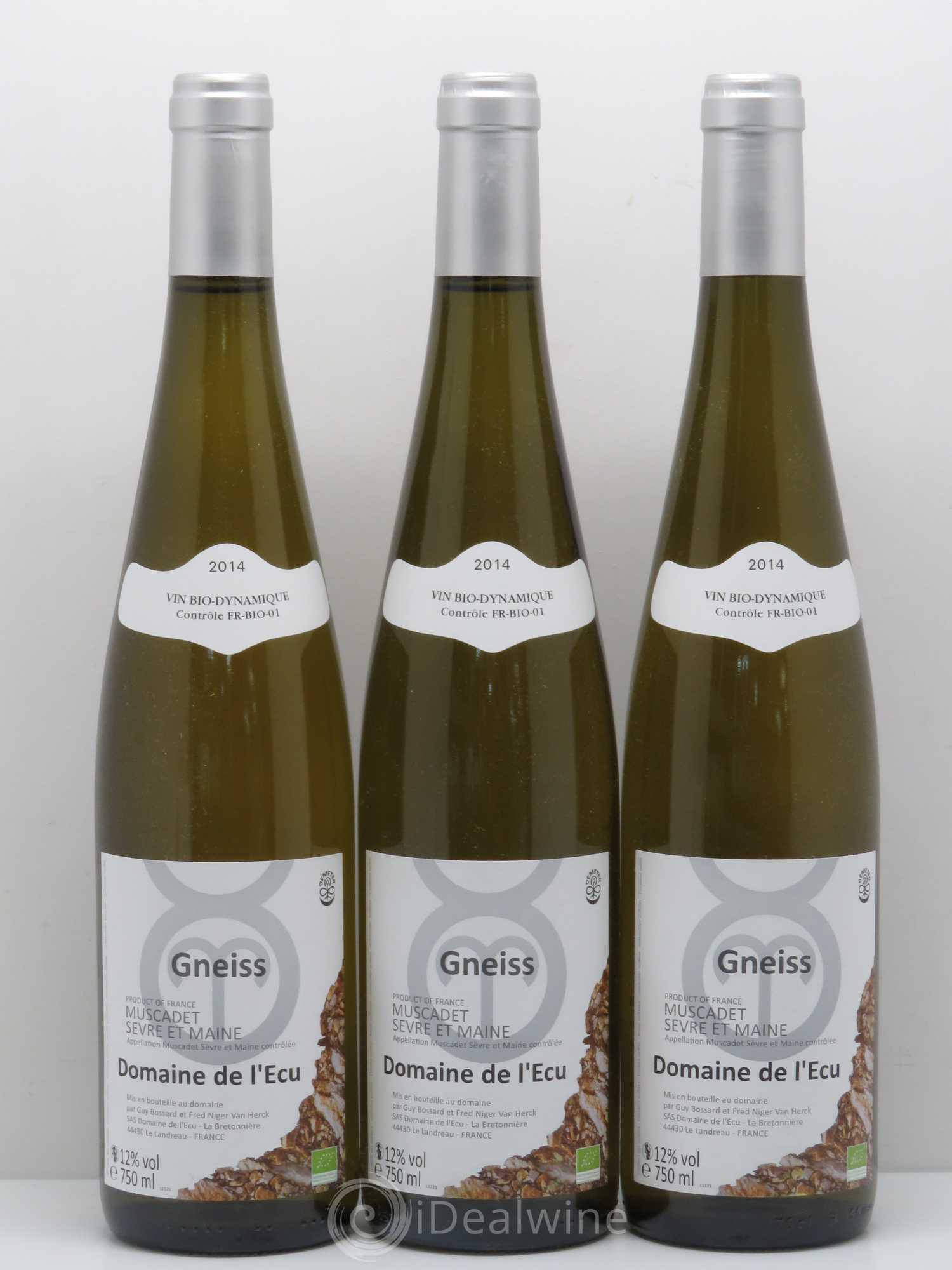 Muscadet-Sèvre-et-Maine Expression de Gneiss Domaine de L'Ecu 2014 - Lot de 3 bouteilles - 0