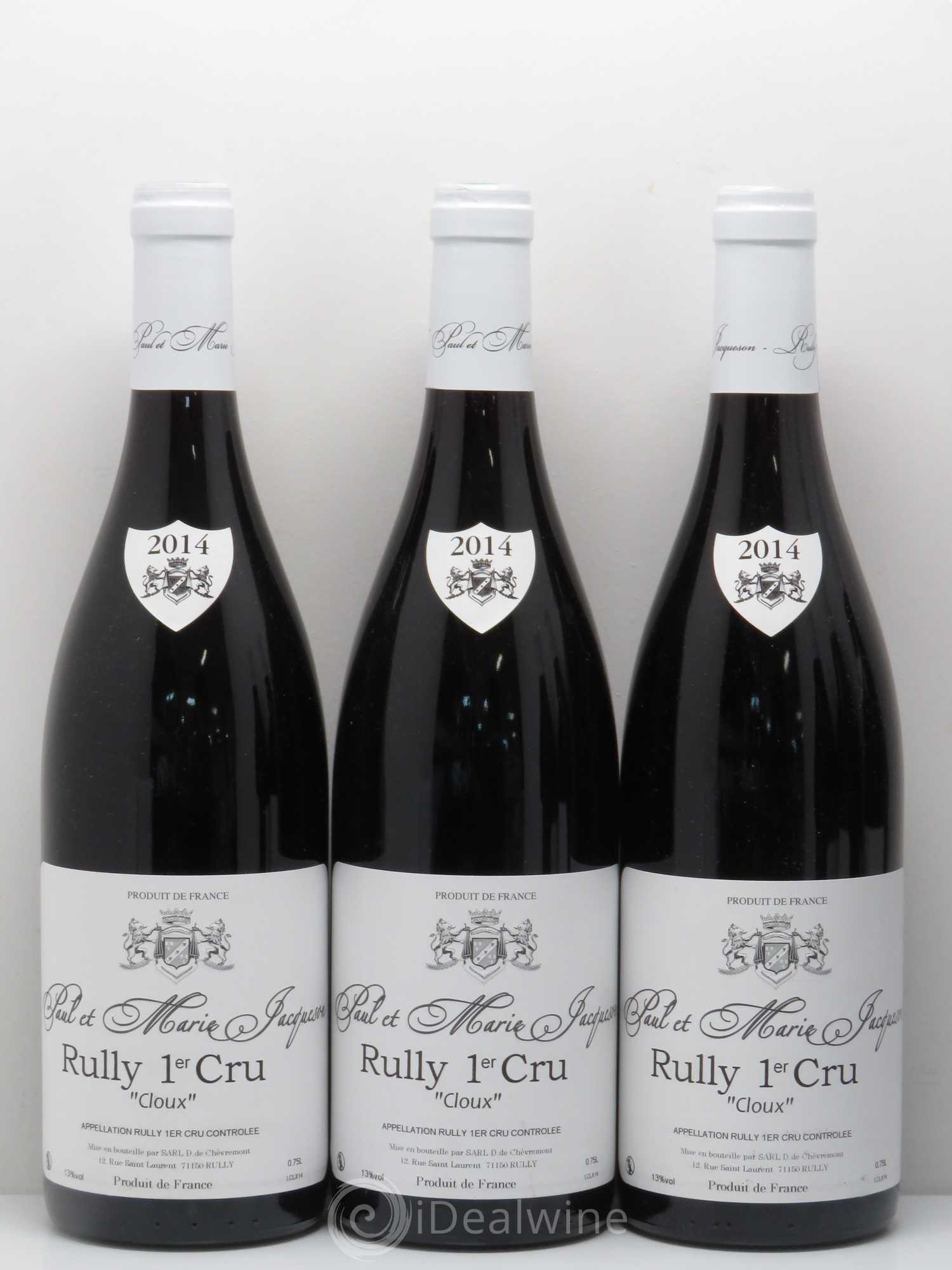 Rully 1er Cru Les Cloux Paul & Marie Jacqueson 2014 - Lot de 6 bouteilles - 1