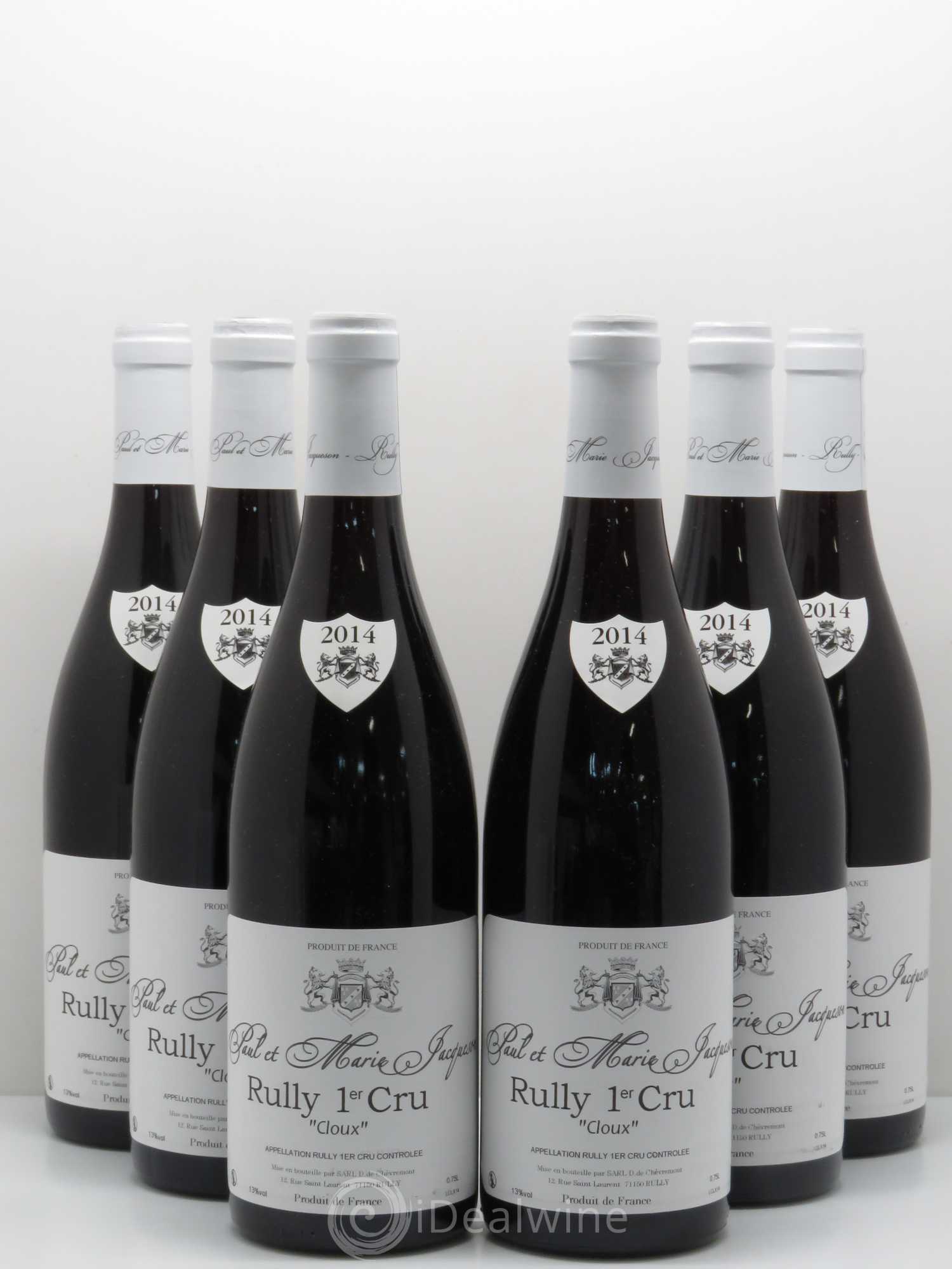 Rully 1er Cru Les Cloux Paul & Marie Jacqueson 2014 - Lot de 6 bouteilles - 0