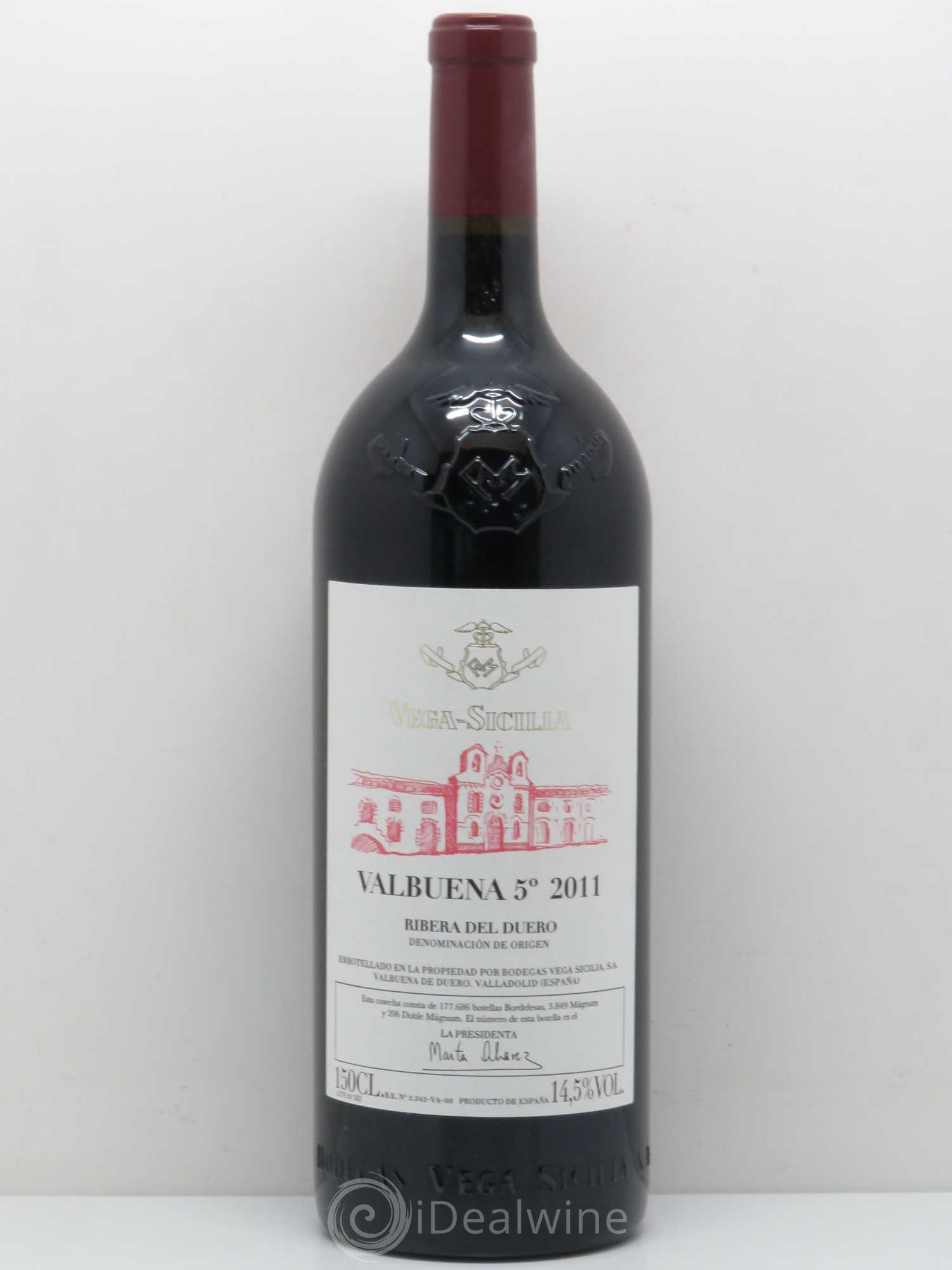 Ribera Del Duero DO Vega Sicilia Valbuena 5 ano Famille Alvarez 2011 - Lot de 1 magnum - 0
