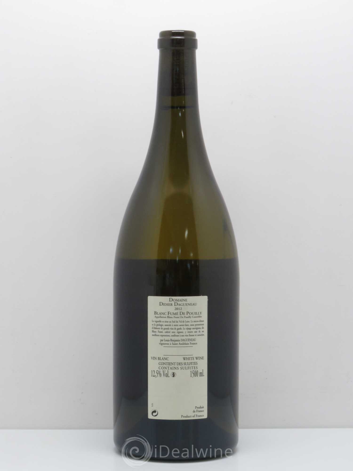 Pouilly-Fumé Blanc Fumé de Pouilly Dagueneau (Domaine Didier - Louis-Benjamin) 2012 - Lot de 1 magnum - 1