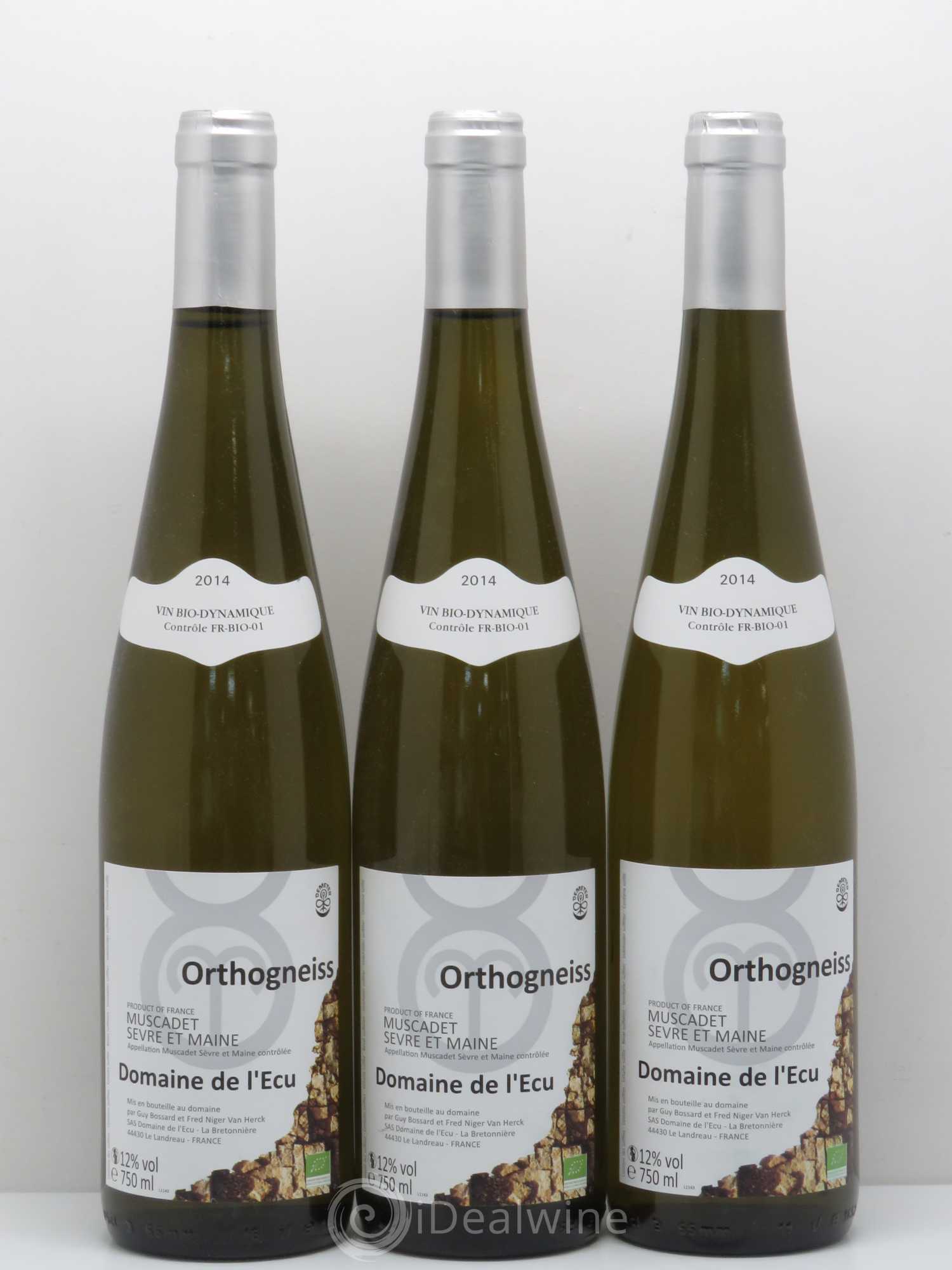 Vin de France (anciennement Muscadet-Sèvre-et-Maine) Orthogneiss Domaine de L'Ecu 2014 - Lot de 3 bouteilles - 0