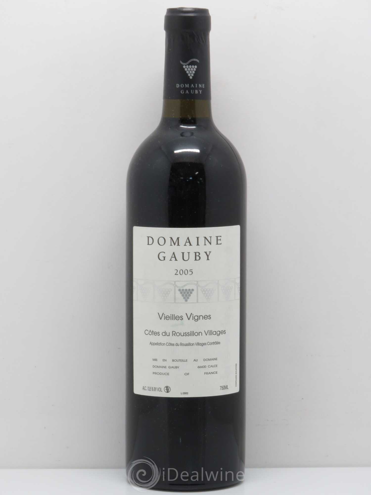 Côtes du Roussillon Villages Vieilles vignes Gauby (Domaine) 2005 - Lot de 1 bouteille - 0