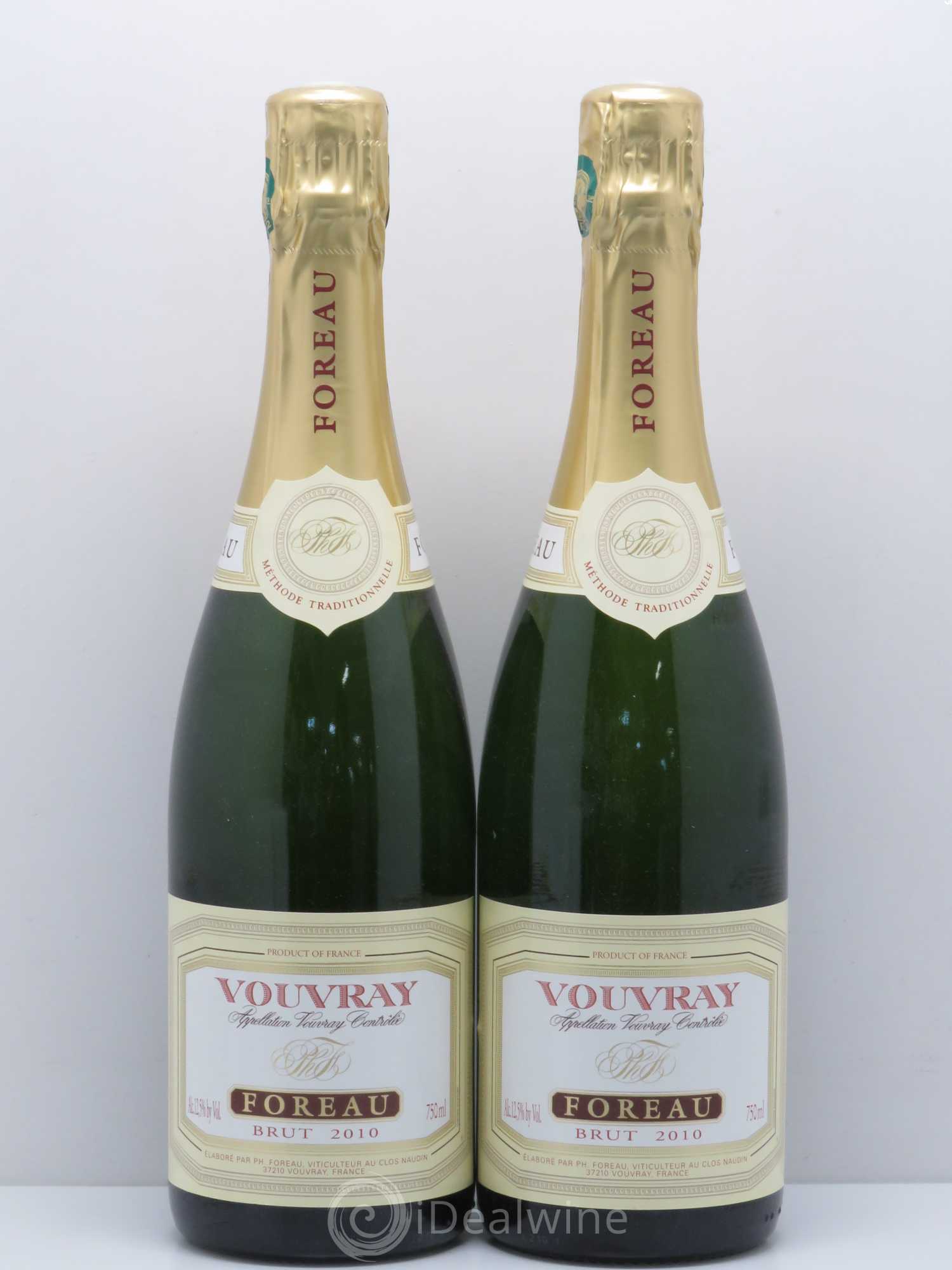 Vouvray Méthode Traditionnelle Brut Reserve Clos Naudin - Philippe Foreau 2010 - Lot de 2 bouteilles - 0