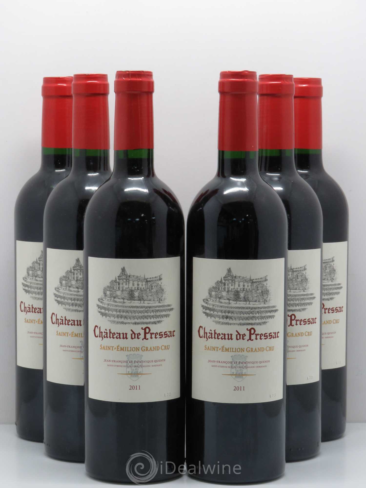 Château de Pressac Grand Cru Classé 2011 - Lot de 6 bouteilles - 0
