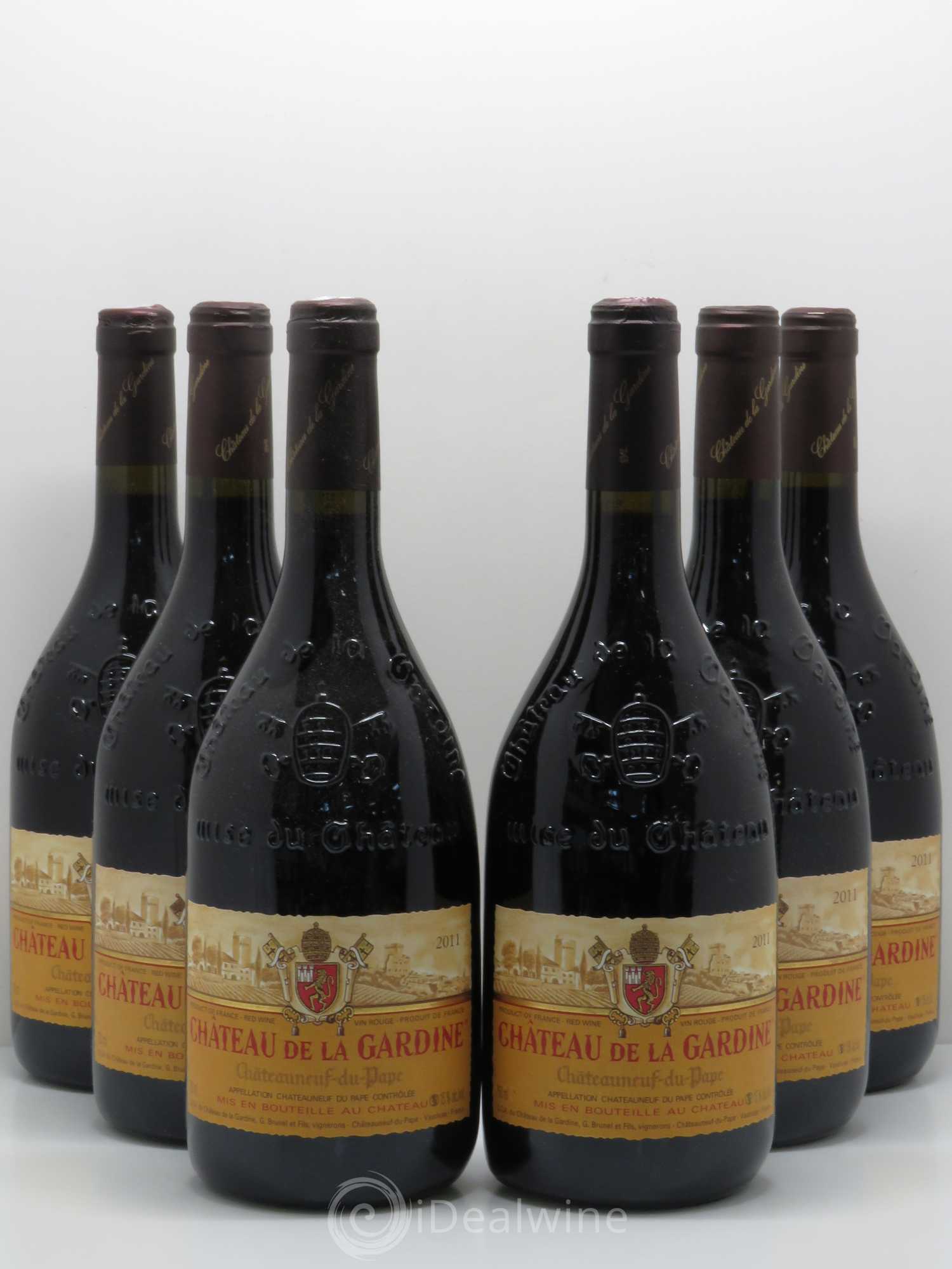 Châteauneuf-du-Pape Château de La Gardine Famille Brunel 2011 - Lot de 6 bouteilles - 0