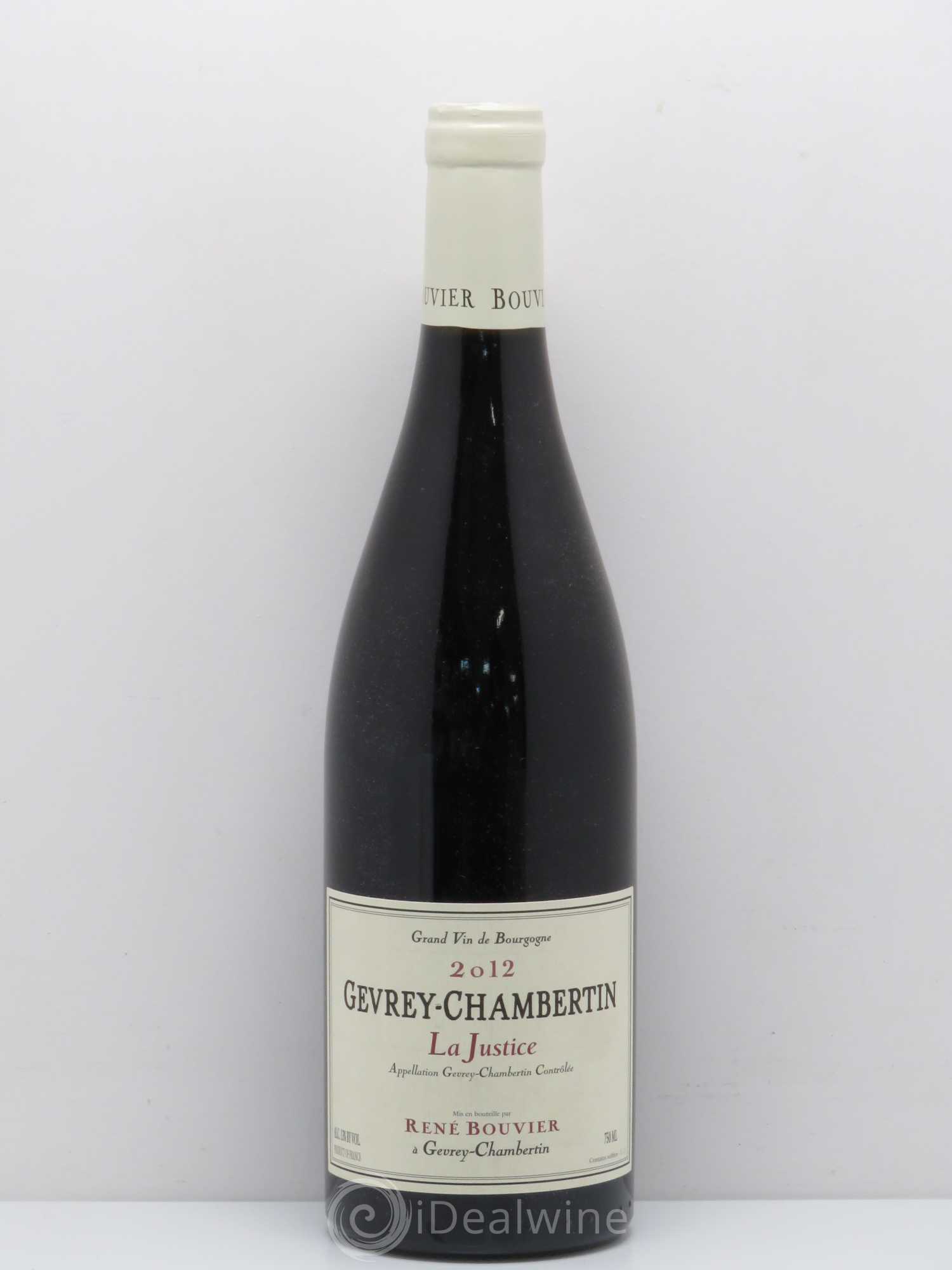 Gevrey-Chambertin La Justice René Bouvier (Domaine) 2012 - Lot de 1 bouteille - 0