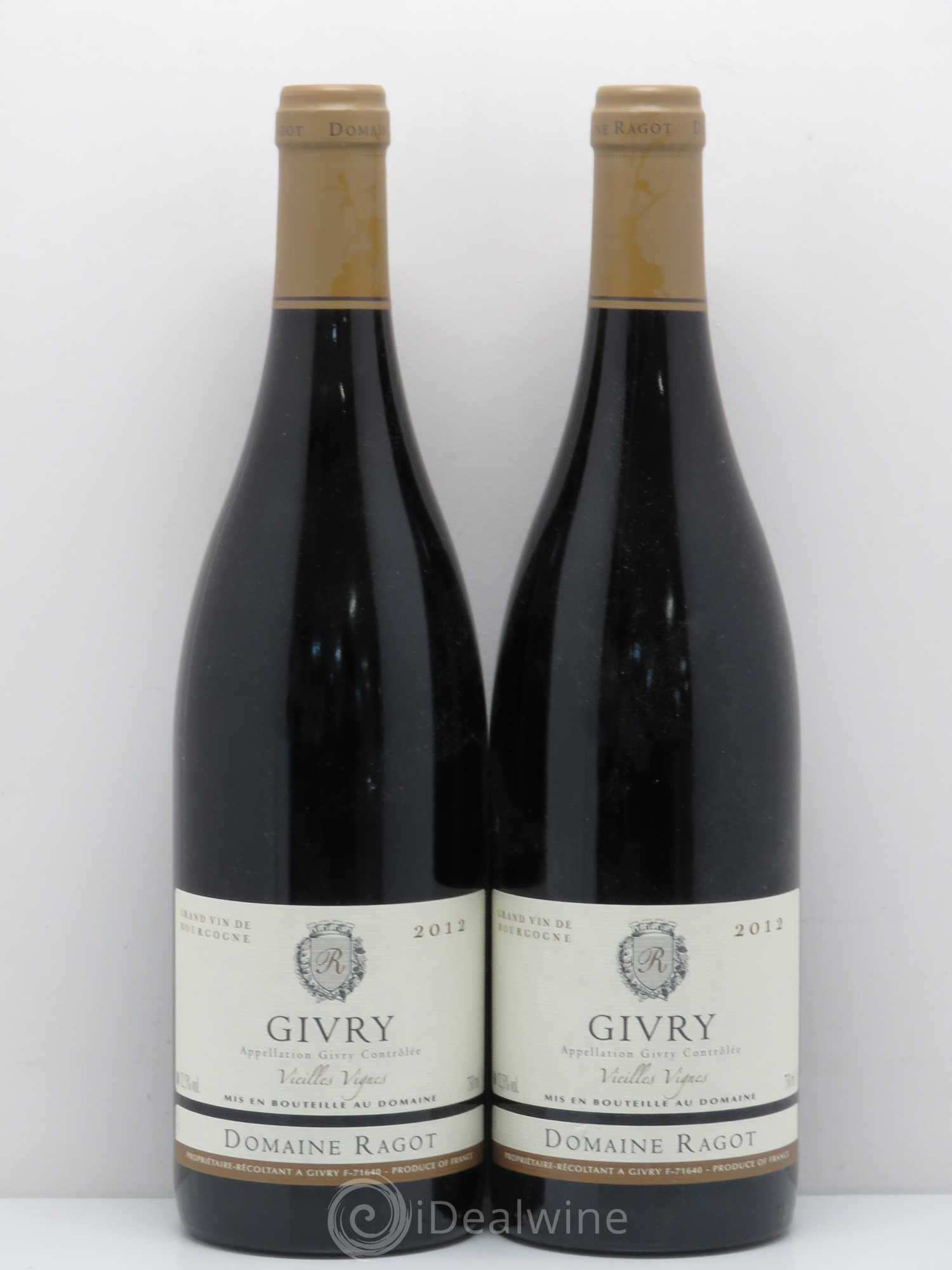 Givry Vieilles vignes Ragot (Domaine) 2012 - Lot de 2 bouteilles - 0