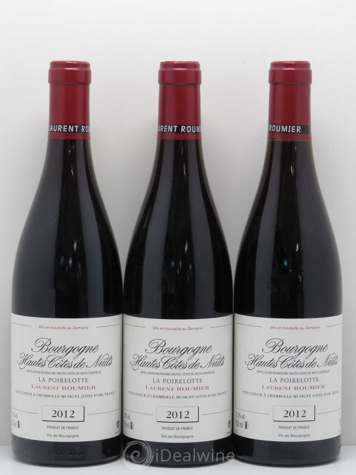 Hautes-Côtes de Nuits La Poirelotte Laurent Roumier 2012 - Lot de 3 bouteilles - 0