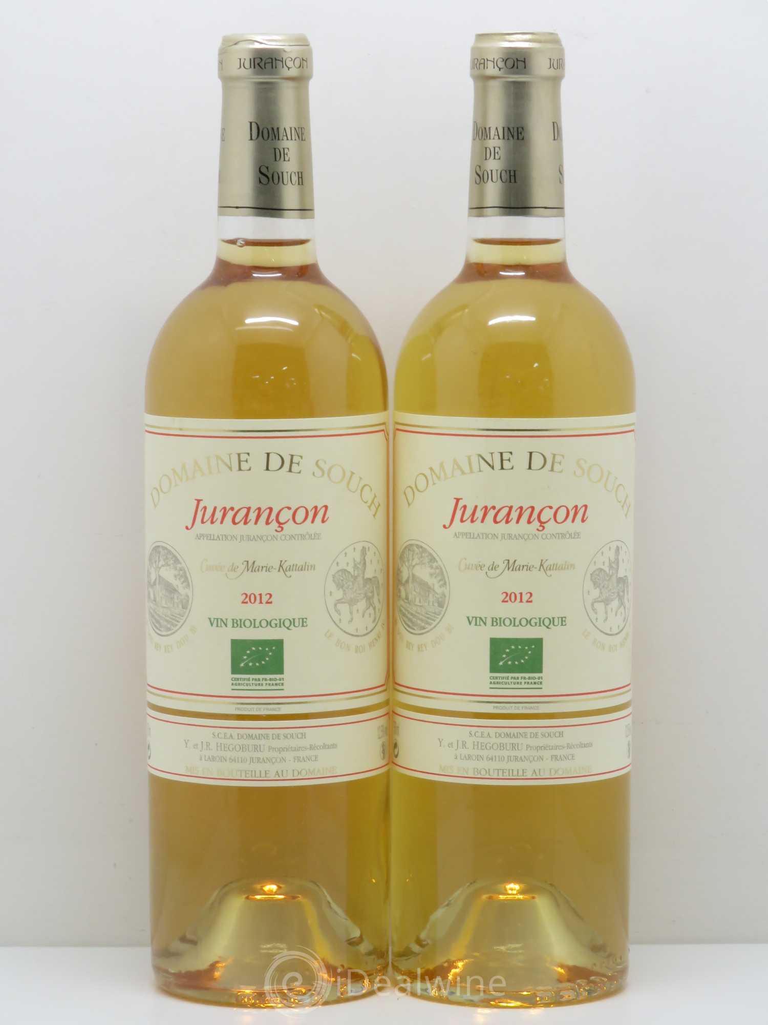Jurançon Marie Kattalyn Souch (Domaine de) 2012 - Lotto di 2 bottiglie - 0