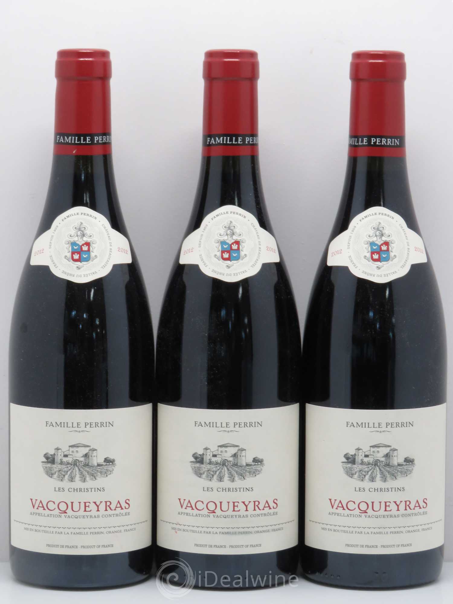 Vacqueyras Les Christins Famille Perrin 2012 - Lot de 3 bouteilles - 0