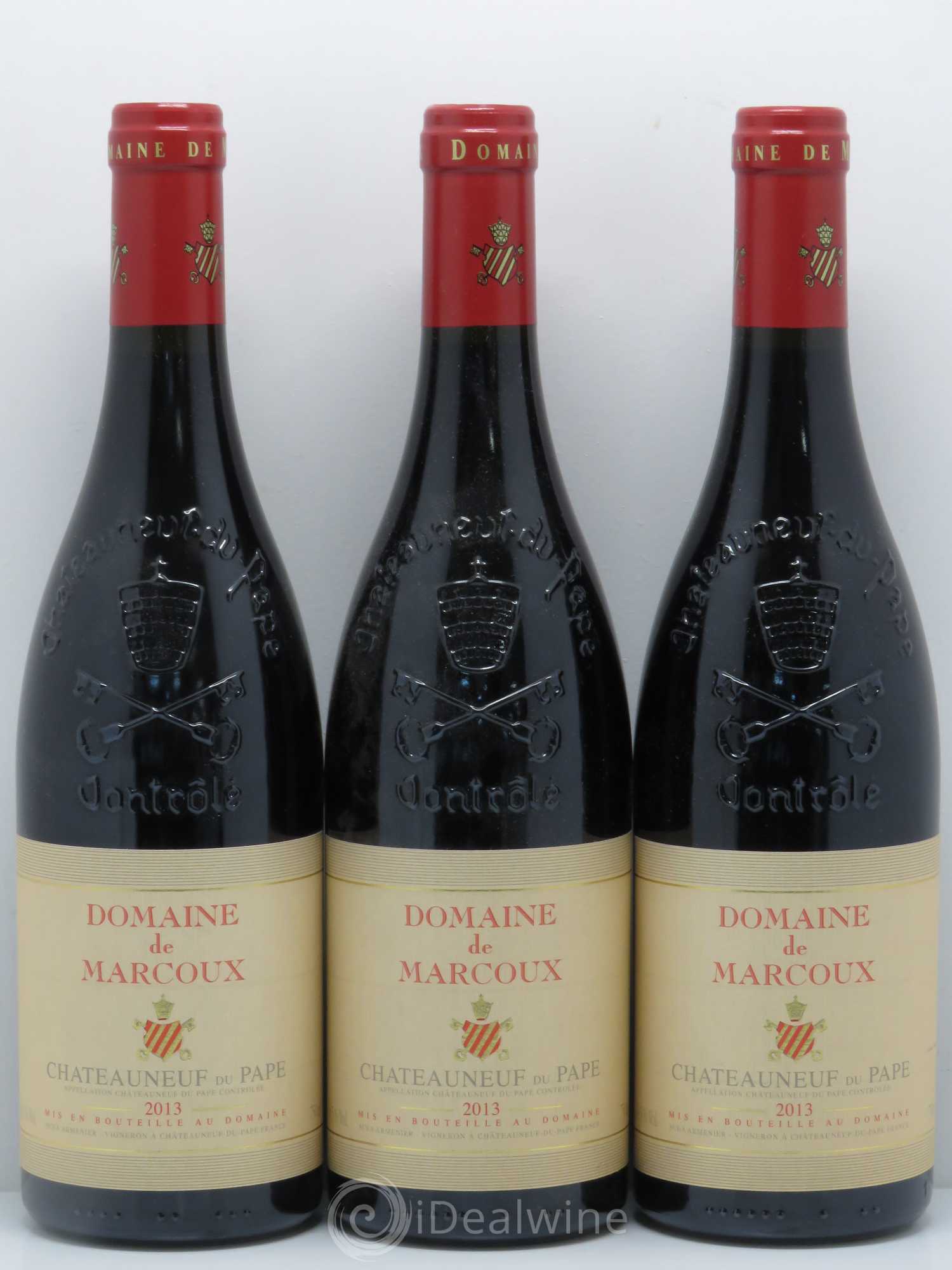 Châteauneuf-du-Pape Marcoux (Domaine de) 2013 - Lot de 3 bouteilles - 0