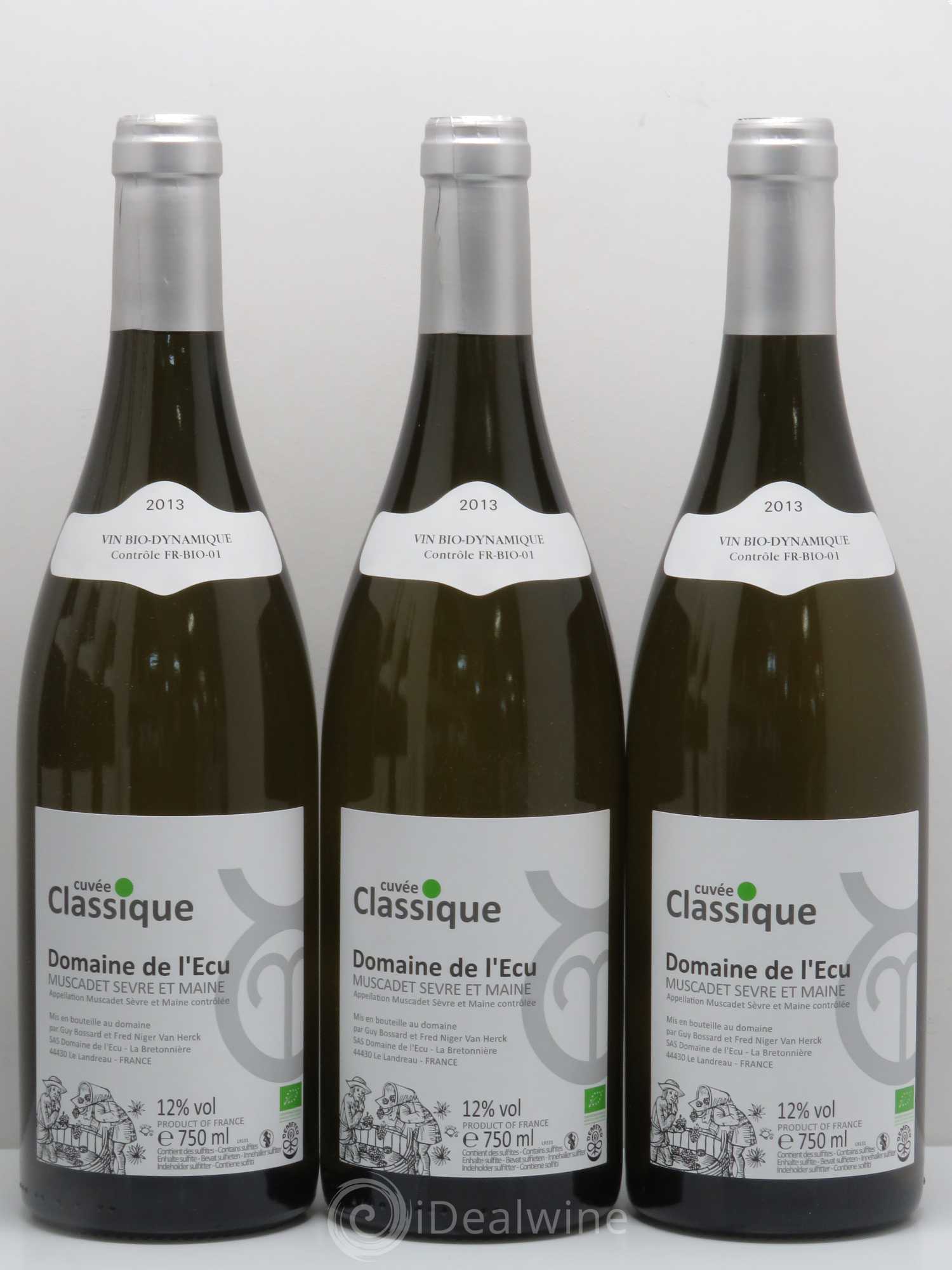 Muscadet-Sèvre-et-Maine Classique Domaine de L'Ecu 2013 - Lot de 6 bouteilles - 1