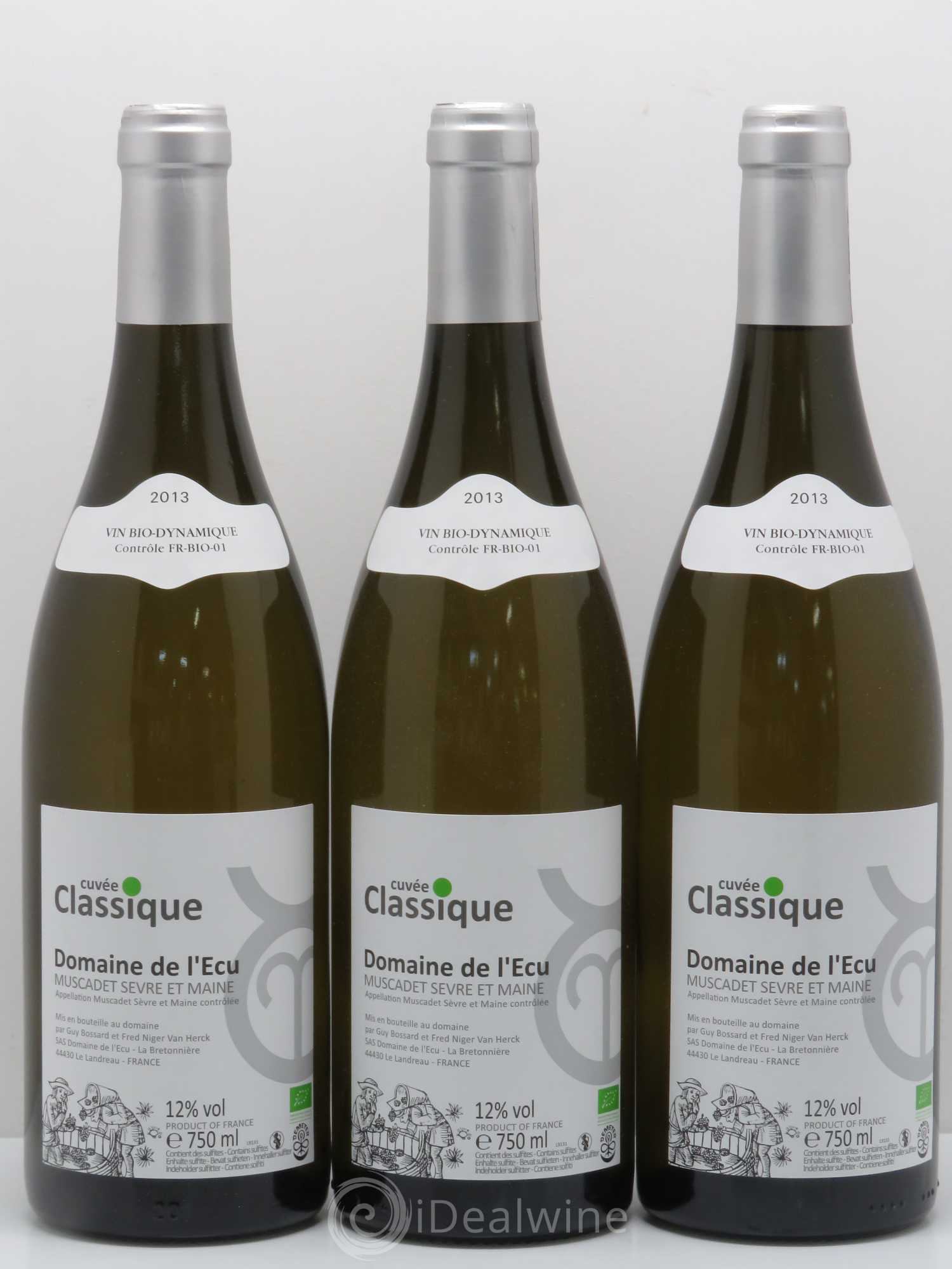 Muscadet-Sèvre-et-Maine Classique Domaine de L'Ecu 2013 - Lot de 6 bouteilles - 2