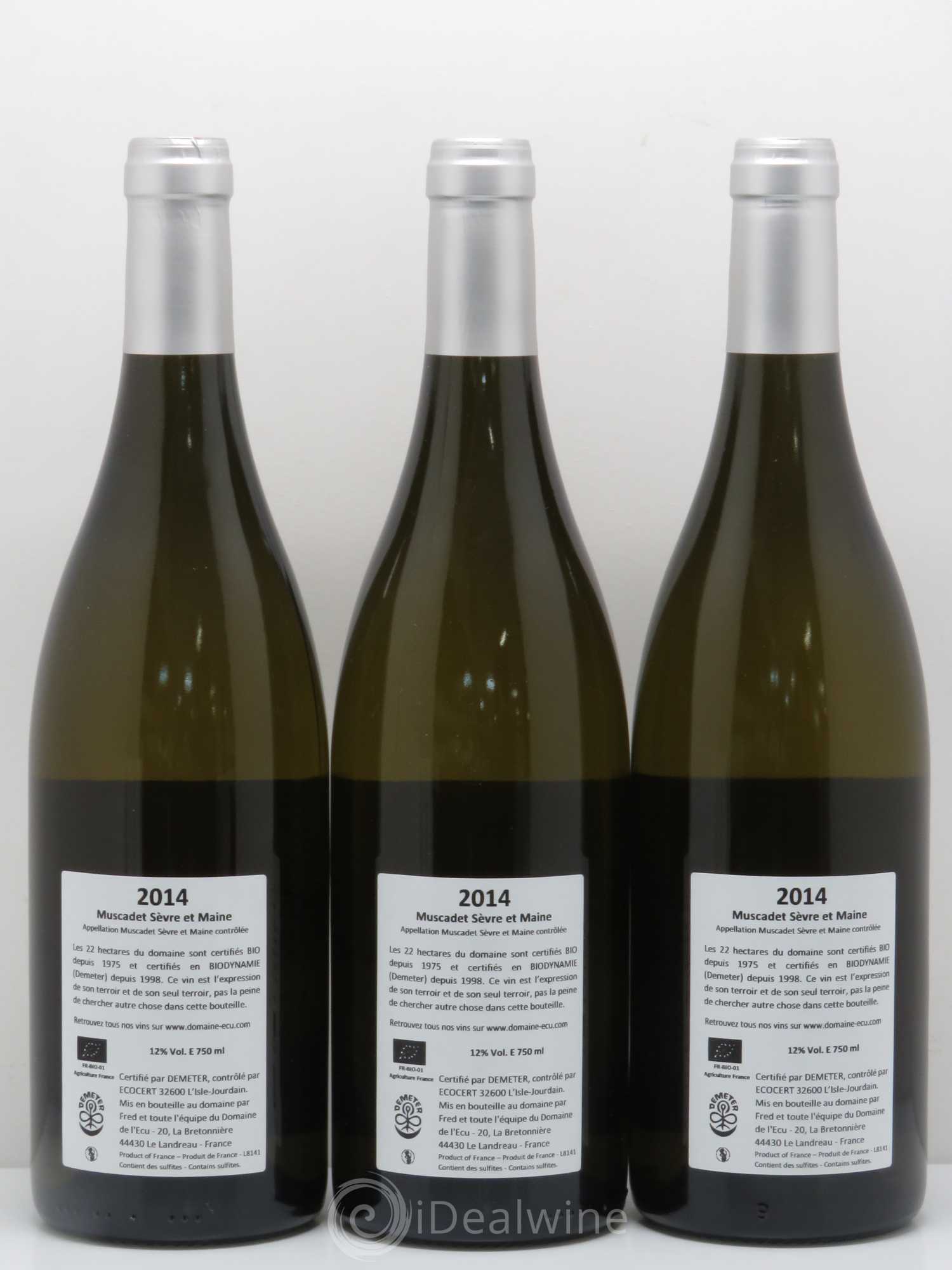 Muscadet-Sèvre-et-Maine Classique Domaine de L'Ecu 2014 - Lot de 6 bouteilles - 4