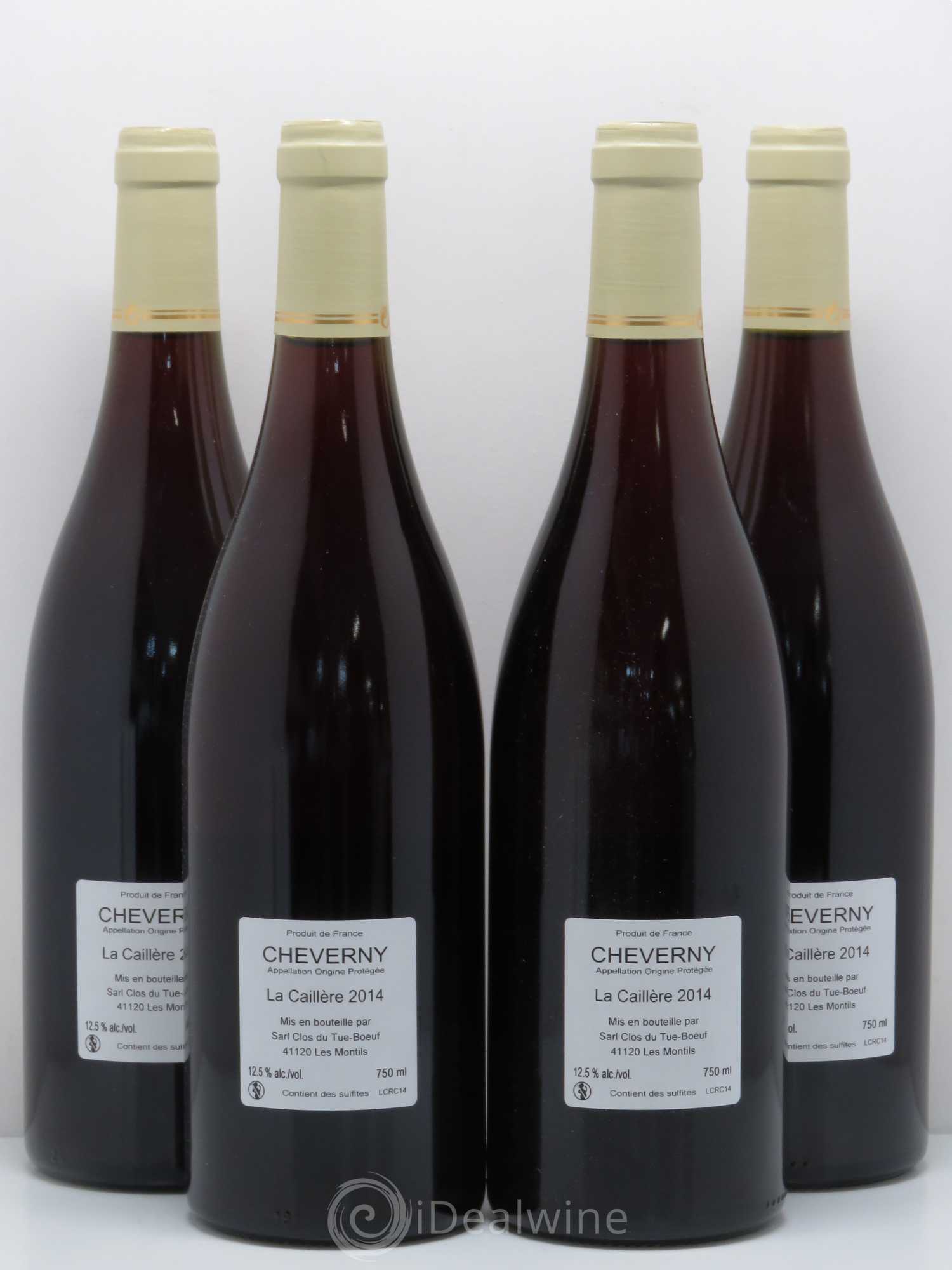 Cheverny La Caillère Clos du Tue-Boeuf 2014 - Lot de 4 bouteilles - 1