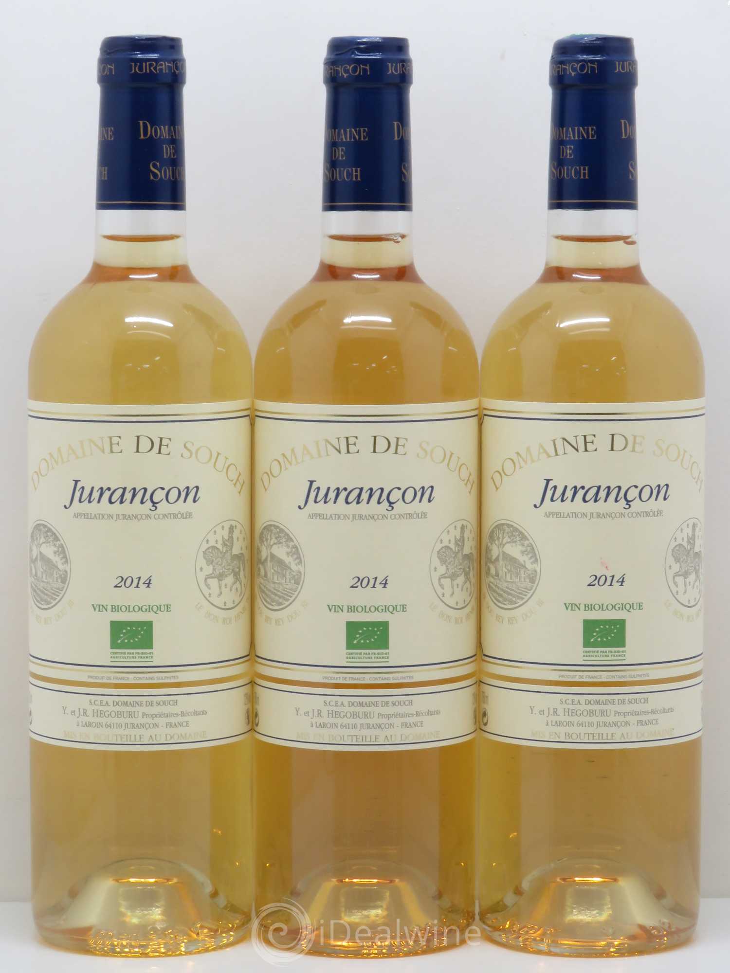 Jurançon Souch (Domaine de) 2014 - Lotto di 3 bottiglie - 0
