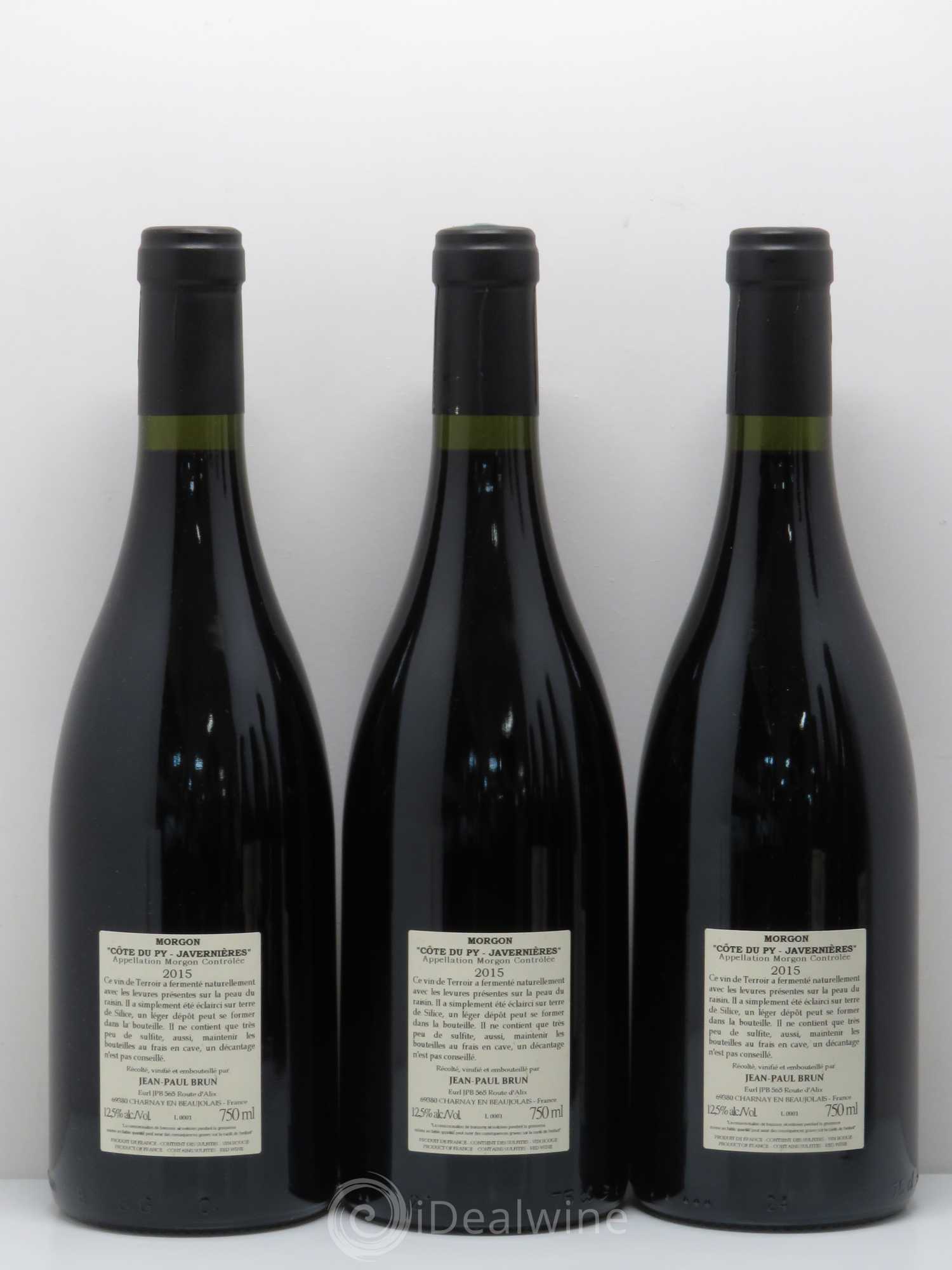 Morgon Côte du Py Javernières Terres dorées - J-P. Brun (Domaine des) 2015 - Lotto di 6 bottiglie - 2