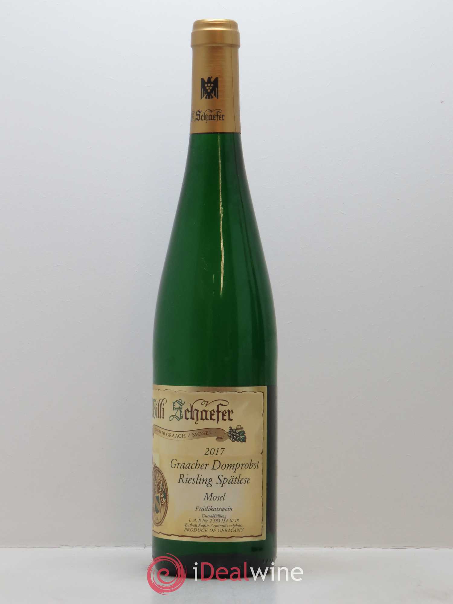 Riesling Willi Schaefer Graacher Domprobst Spatlese 10 2017 - Lot de 1 bouteille - 1