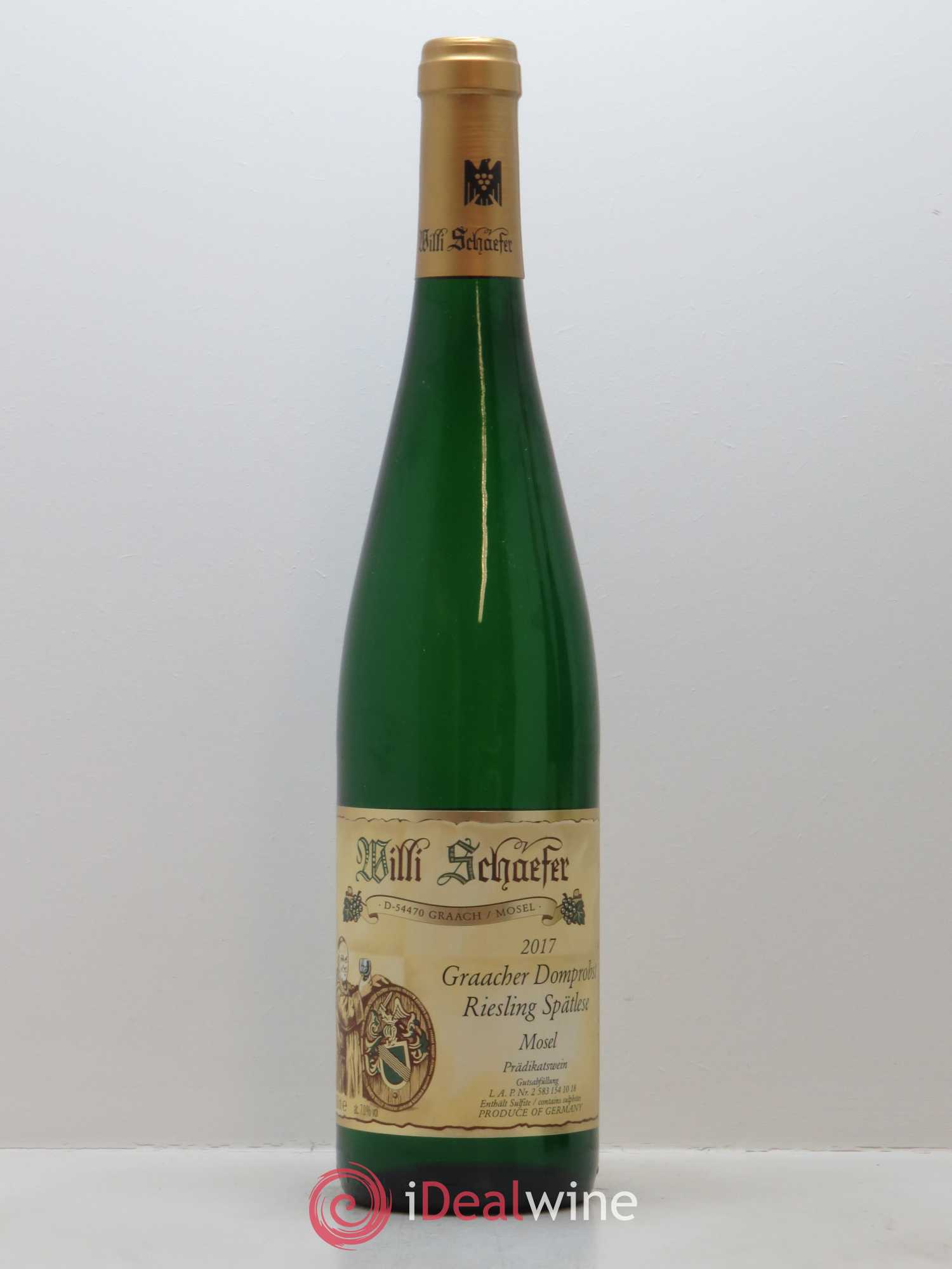 Riesling Willi Schaefer Graacher Domprobst Spatlese 10 2017 - Lot de 1 bouteille - 0