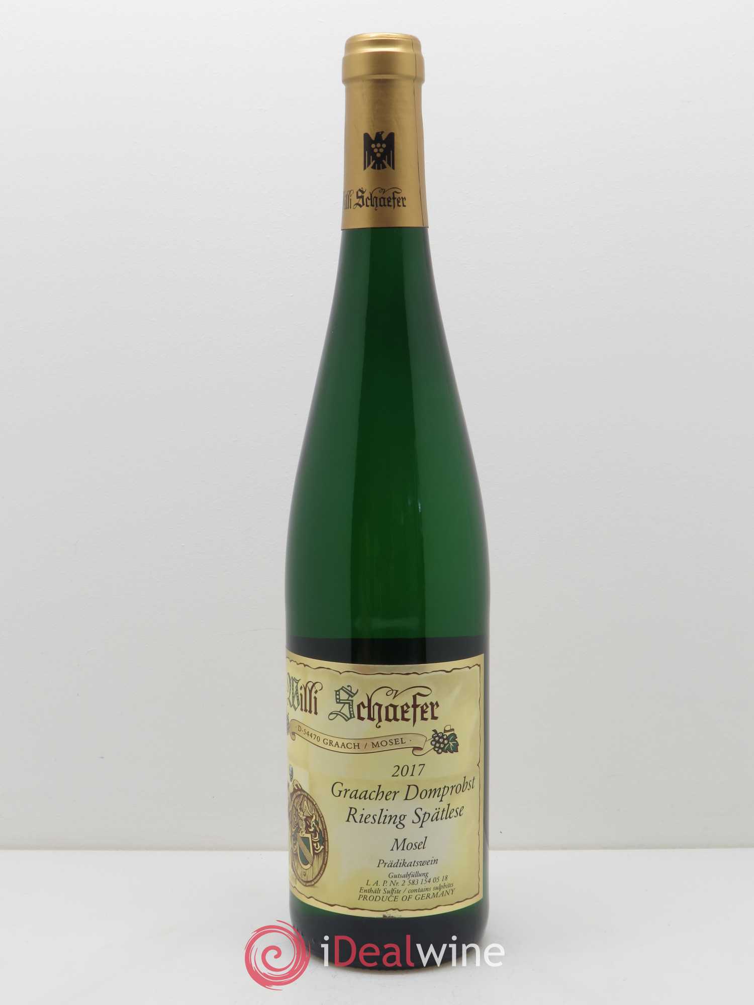 Riesling Willi Schaefer Graacher Domprobst Spatlese 05 2017 - Lot de 1 bouteille - 2