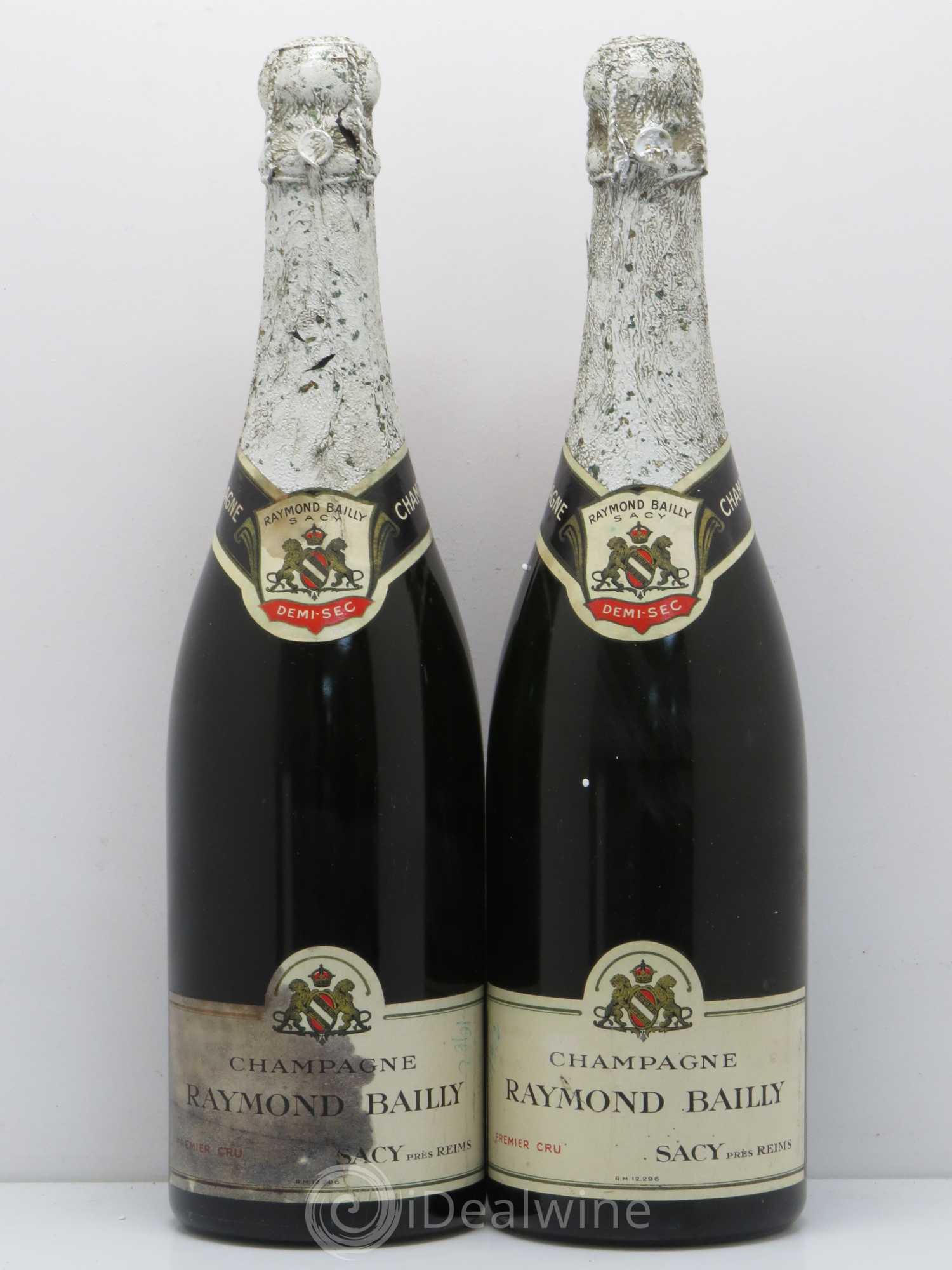 Champagne 1er cru demi sec Raymond Bailly (sans prix de réserve) - Posten von 2 Flaschen - 0