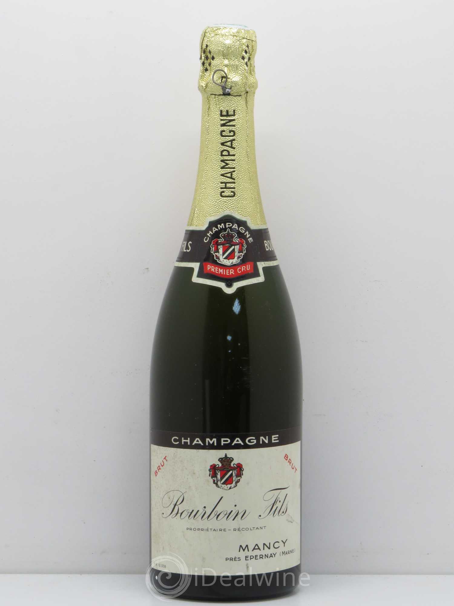 Champagne brut 1er cru Bourboin et Fils à Mancy - Lot of 1 bottle - 0