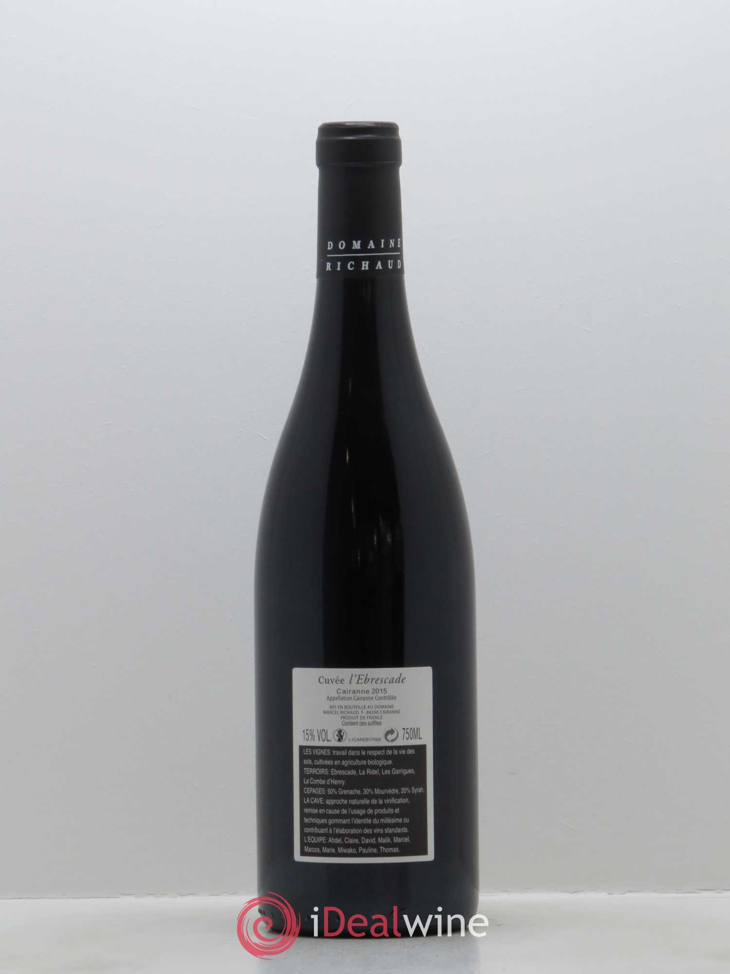 Cairanne Ebrescade Marcel Richaud 2015 - Lot de 1 bouteille - 1
