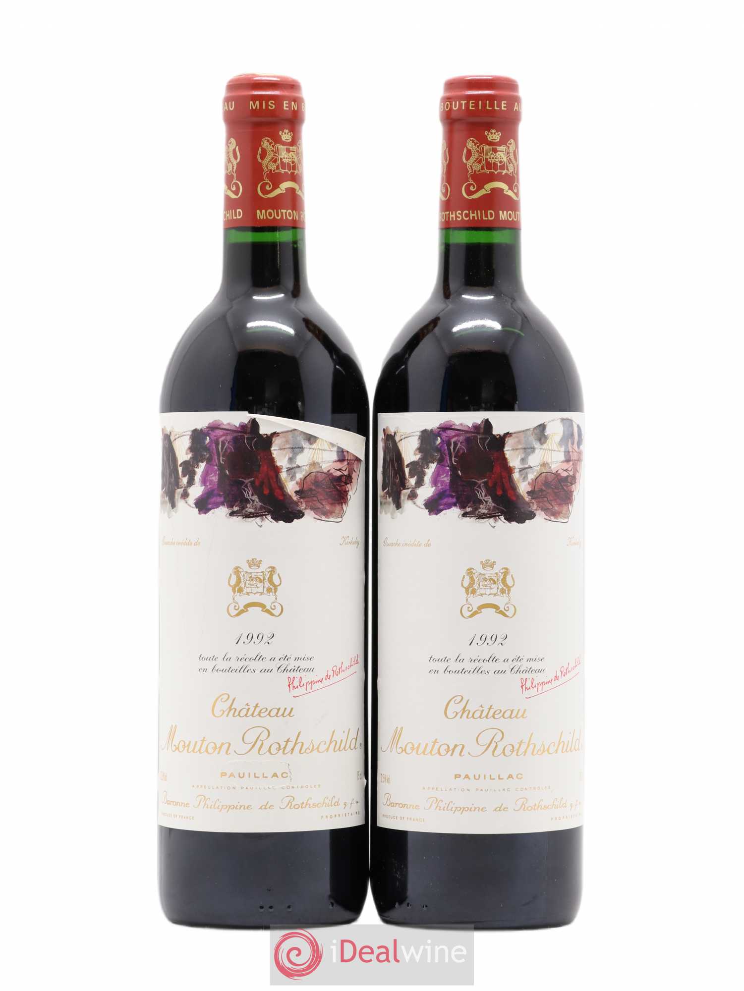 Château Mouton Rothschild 1er Grand Cru Classé 1992 - Lot de 2 bouteilles - 0