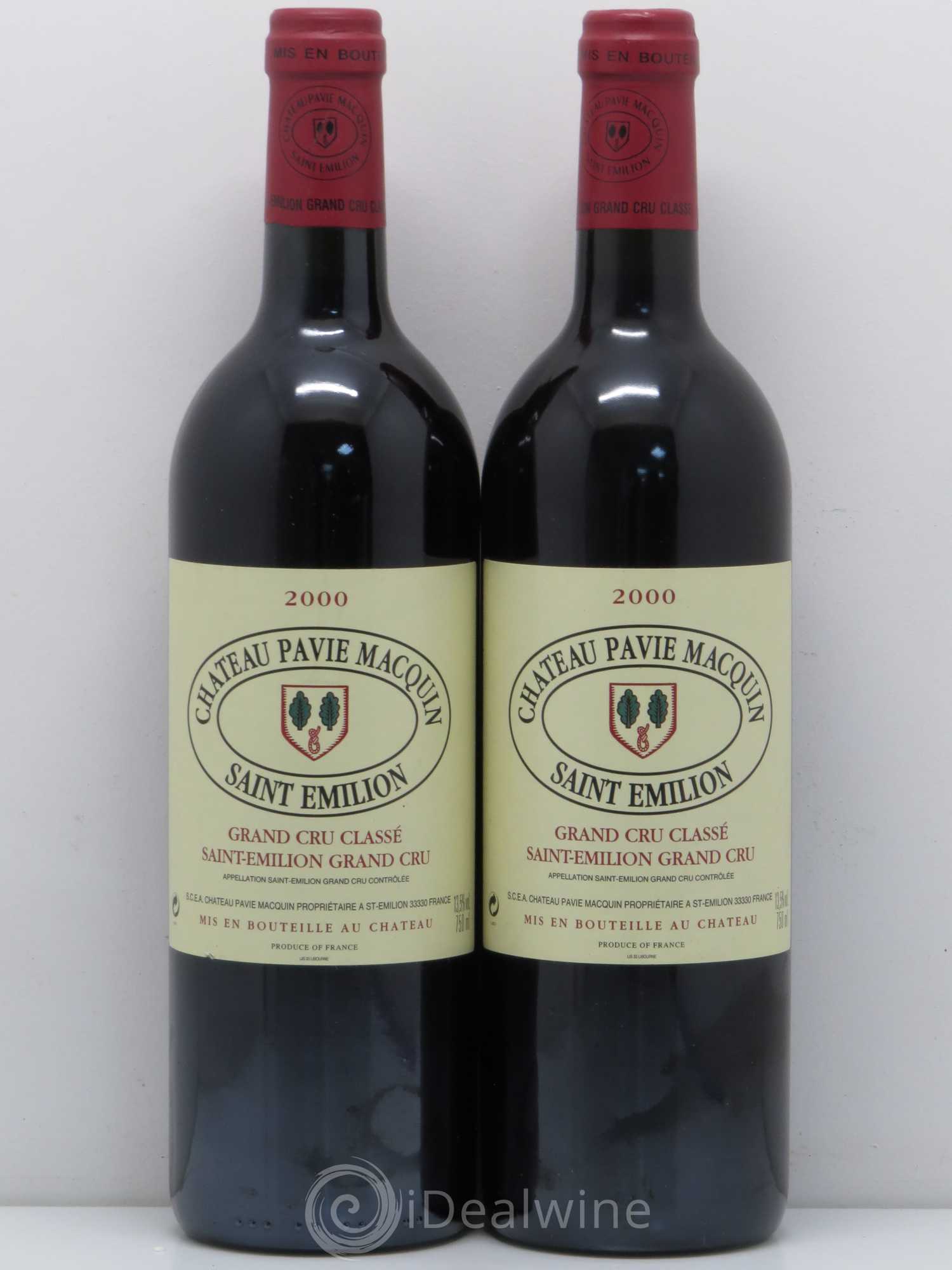 Château Pavie Macquin 1er Grand Cru Classé B 2000 - Lot de 2 bouteilles - 0
