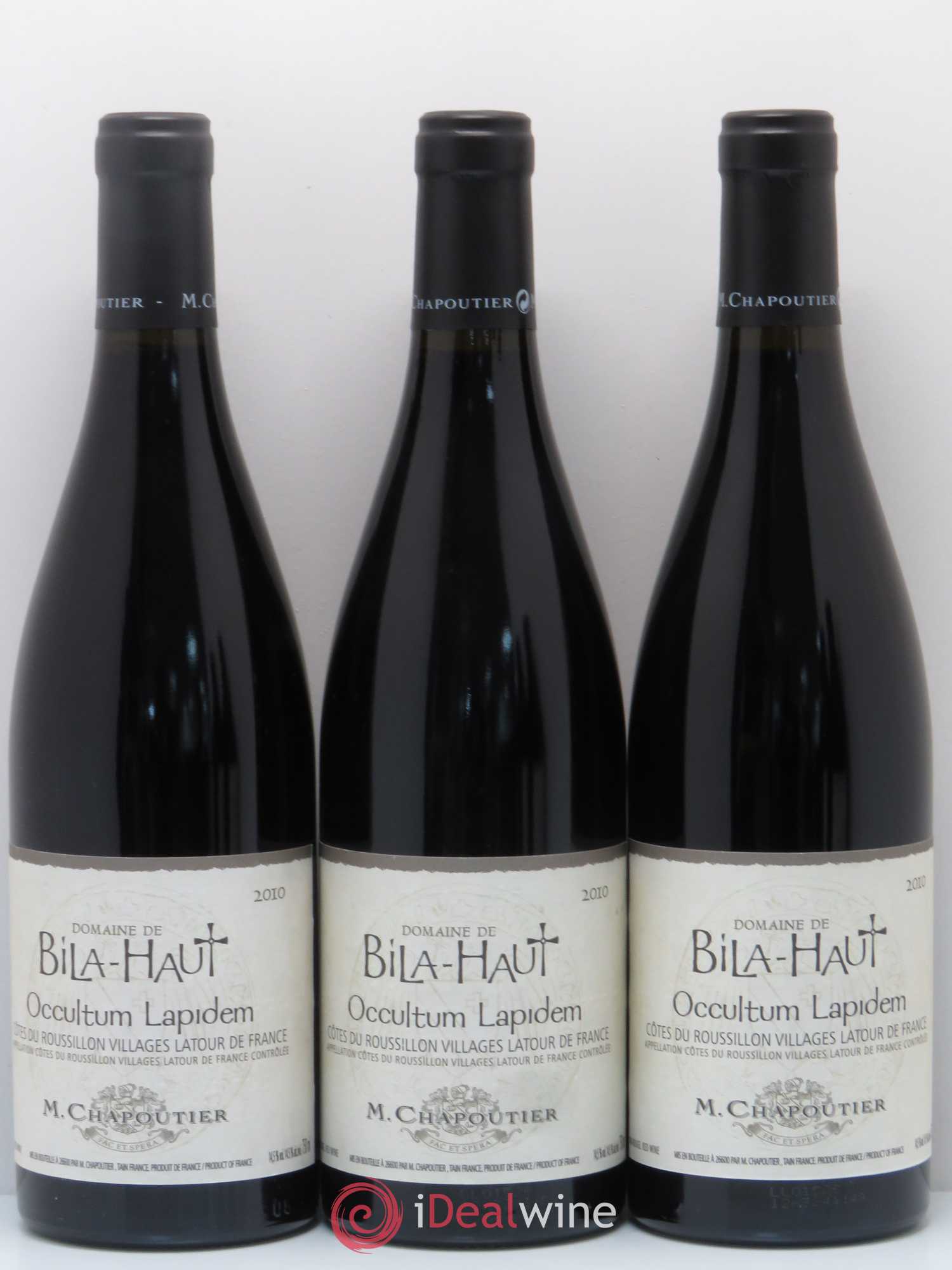 Côtes du Roussillon Villages Latour de France Bila-Haut (Domaine) Occultum Lapidem Chapoutier 2010 - Lot de 5 bouteilles - 1