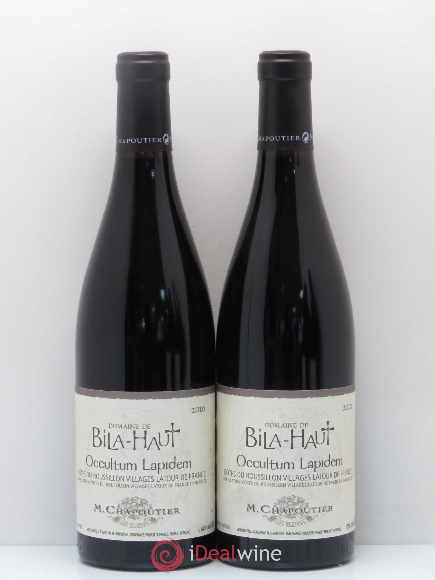 Côtes du Roussillon Villages Latour de France Bila-Haut (Domaine) Occultum Lapidem Chapoutier 2010 - Lot de 5 bouteilles - 2