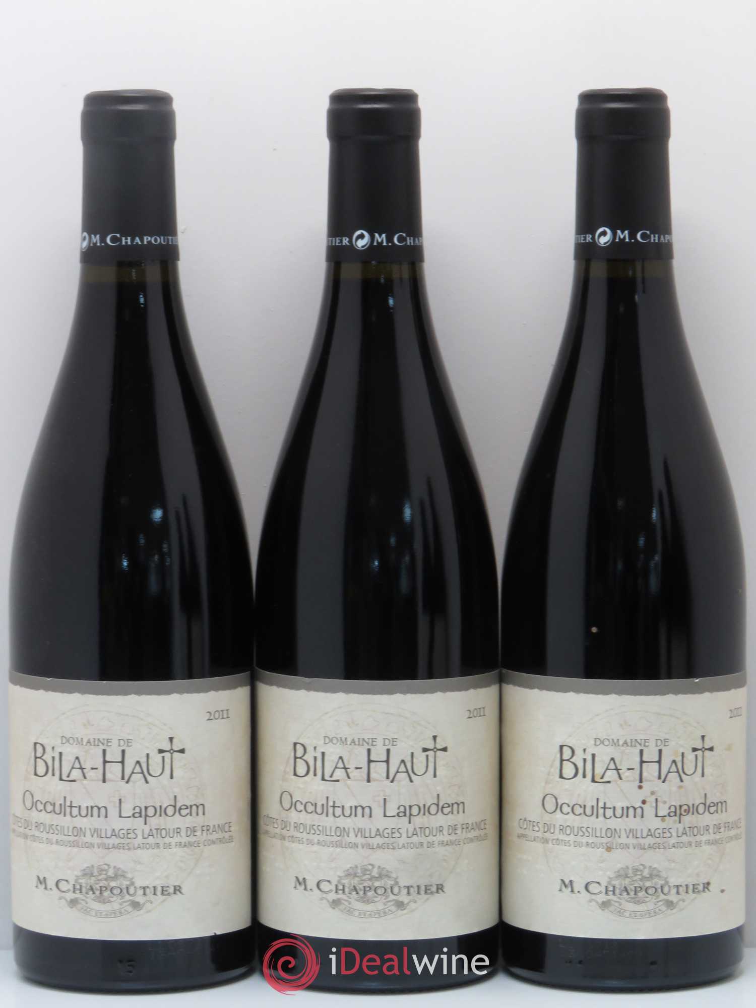 Côtes du Roussillon Villages Latour de France Bila-Haut (Domaine) Occultum Lapidem Chapoutier 2011 - Lot de 5 bouteilles - 1