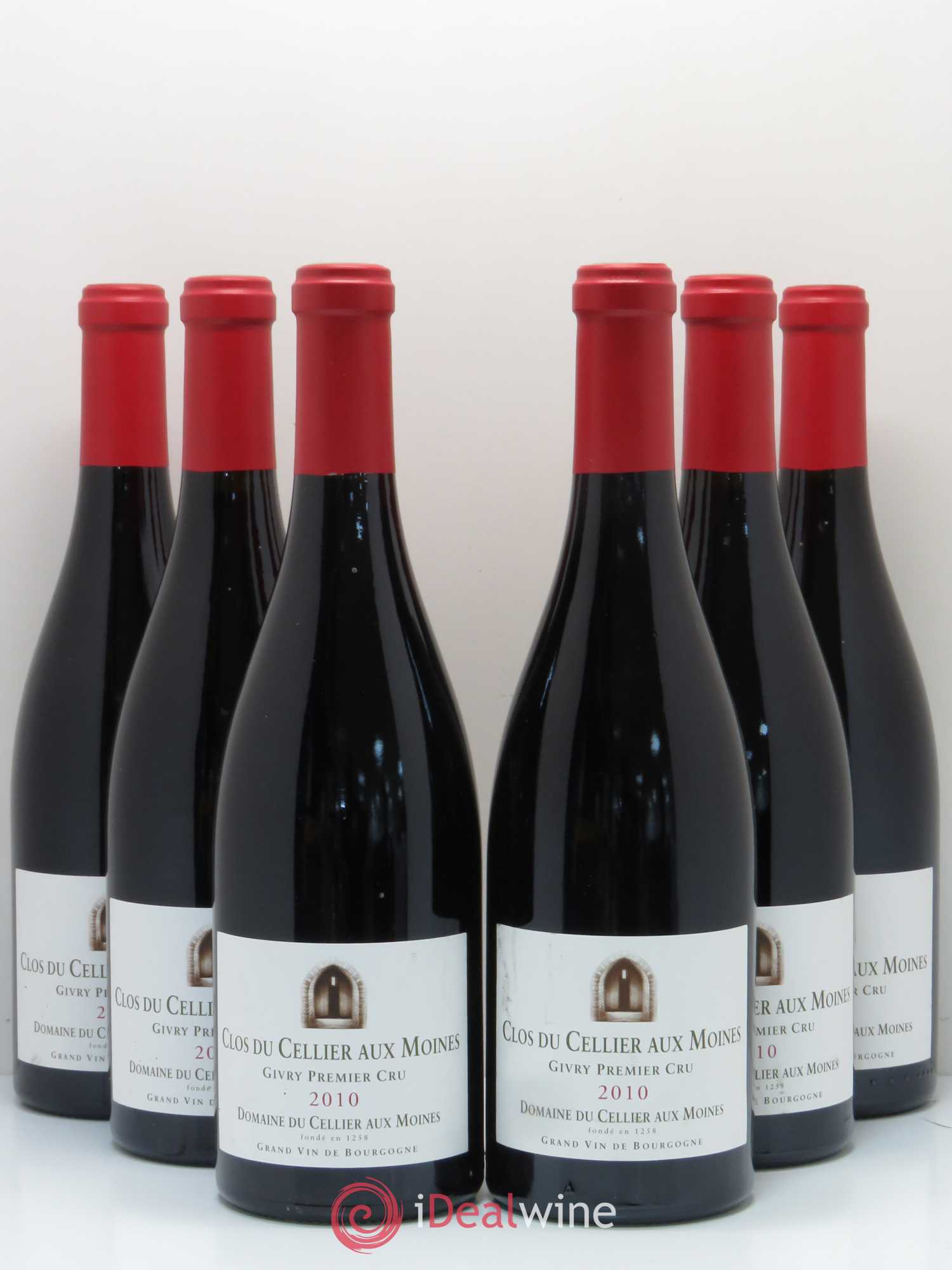 Givry 1er Cru Clos du Cellier aux Moines Devillars 2010 - Lot de 6 bouteilles - 0