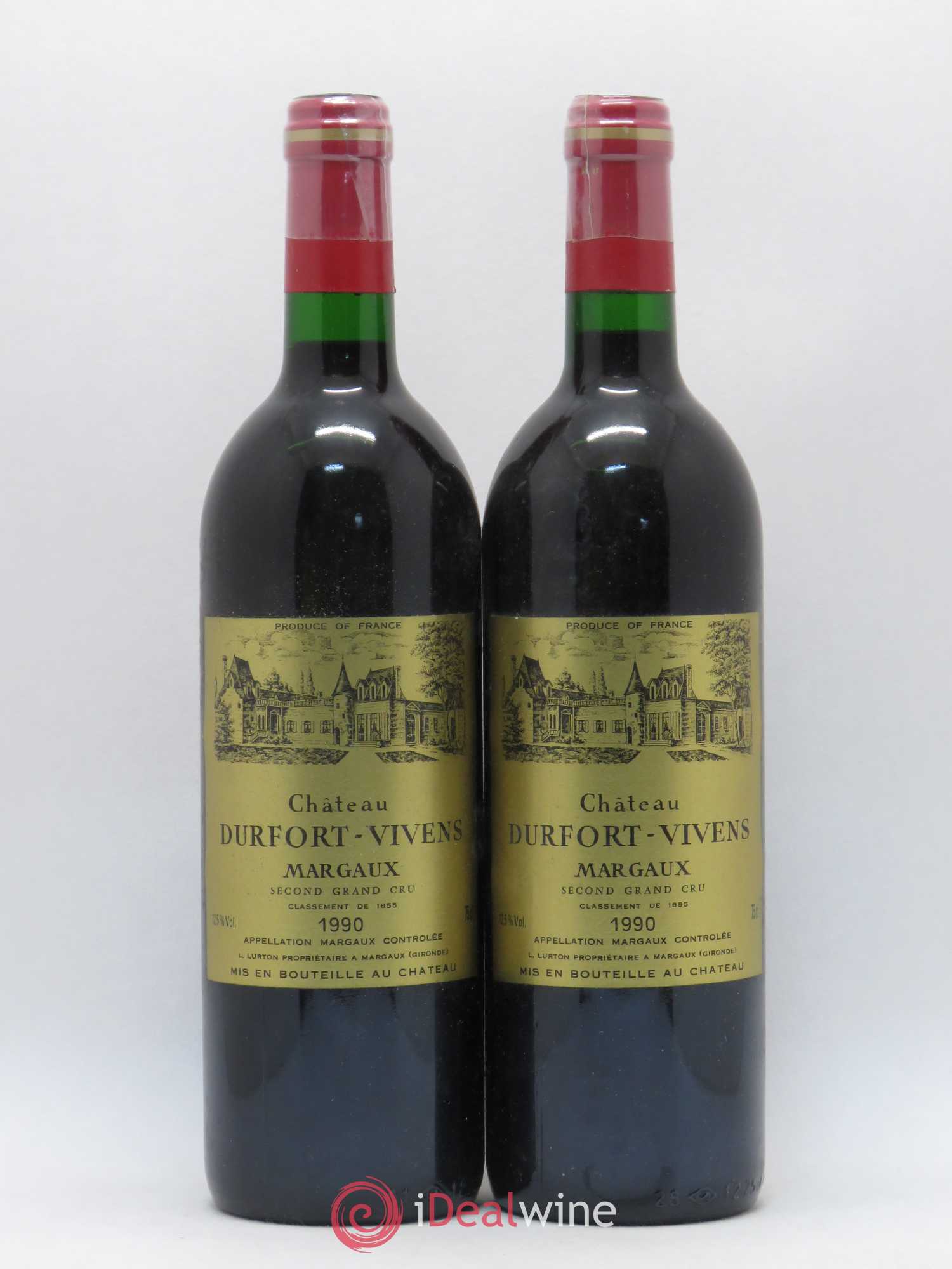 Château Durfort Vivens 2ème Grand Cru Classé 1990 - Lot de 2 bouteilles - 0