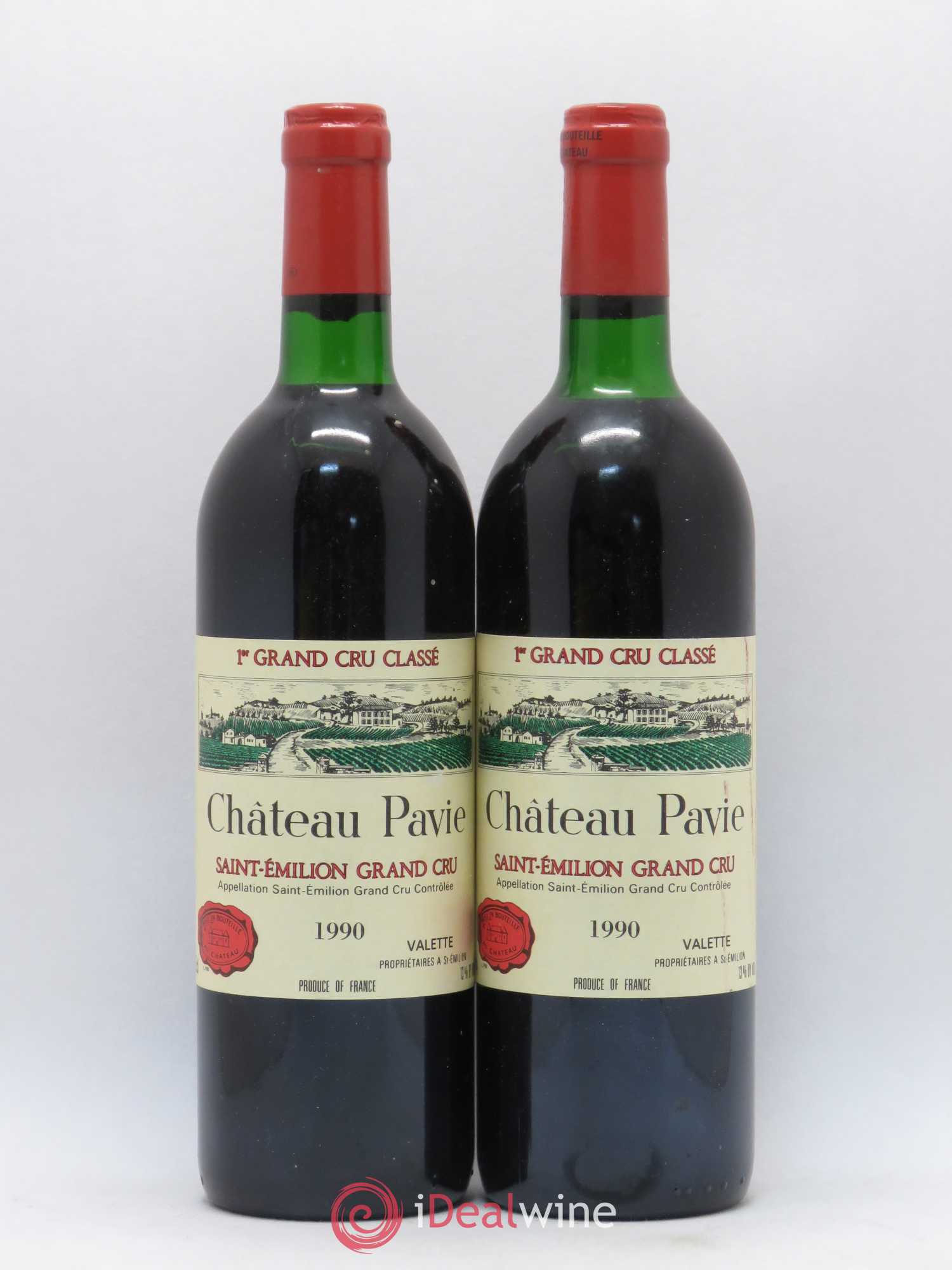 Château Pavie 1er Grand Cru Classé A 1990 - Lot de 2 bouteilles - 0