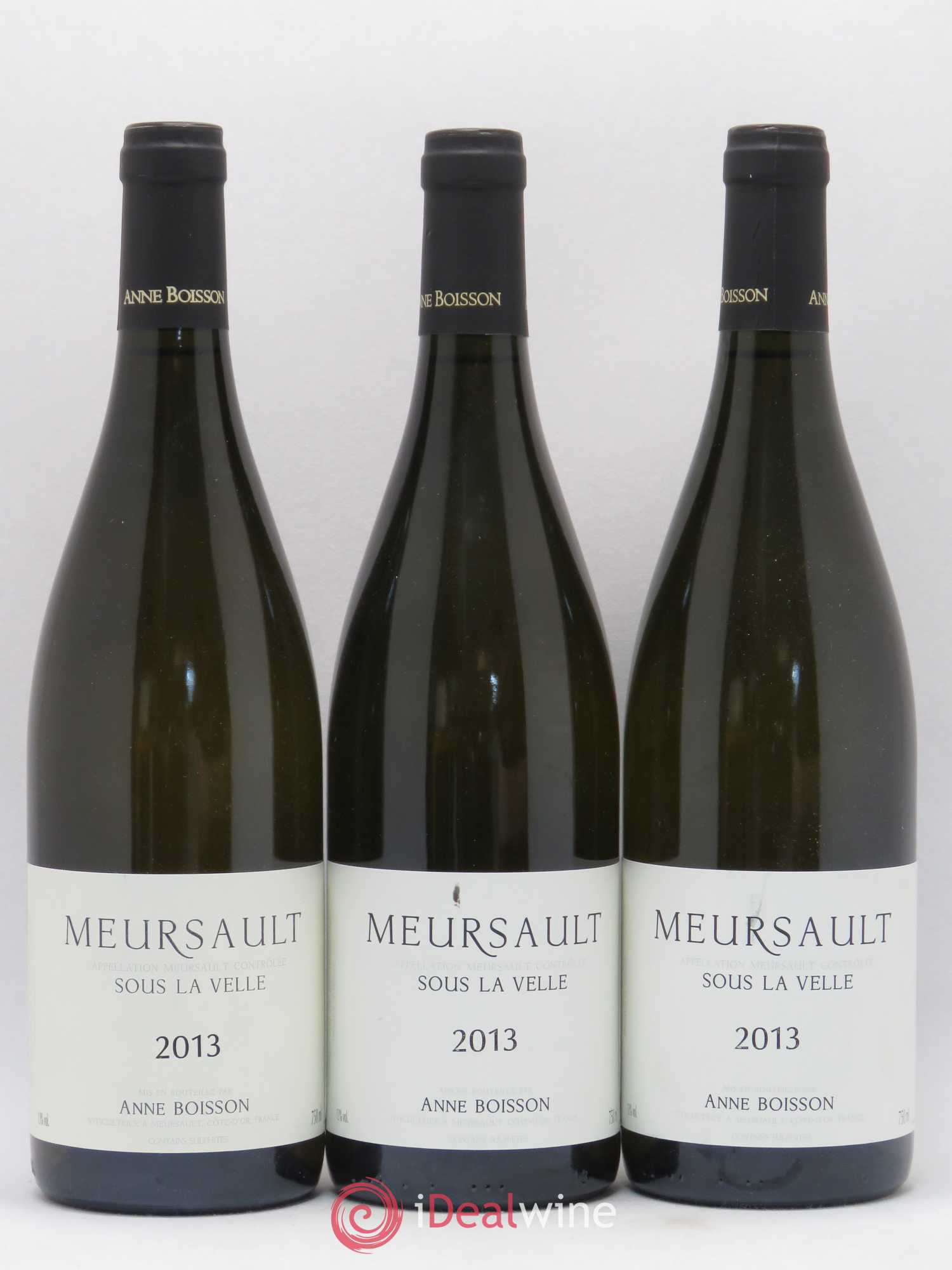 Meursault Sous la Velle Anne Boisson 2013 - Lot de 3 bouteilles - 0