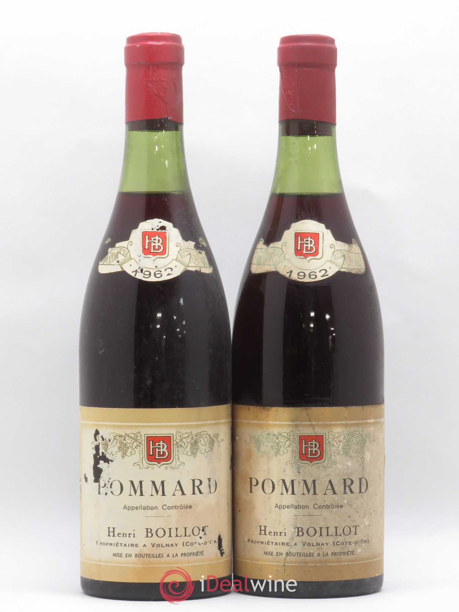 Pommard Henri Boillot 1962 - Lot de 2 bouteilles - 0