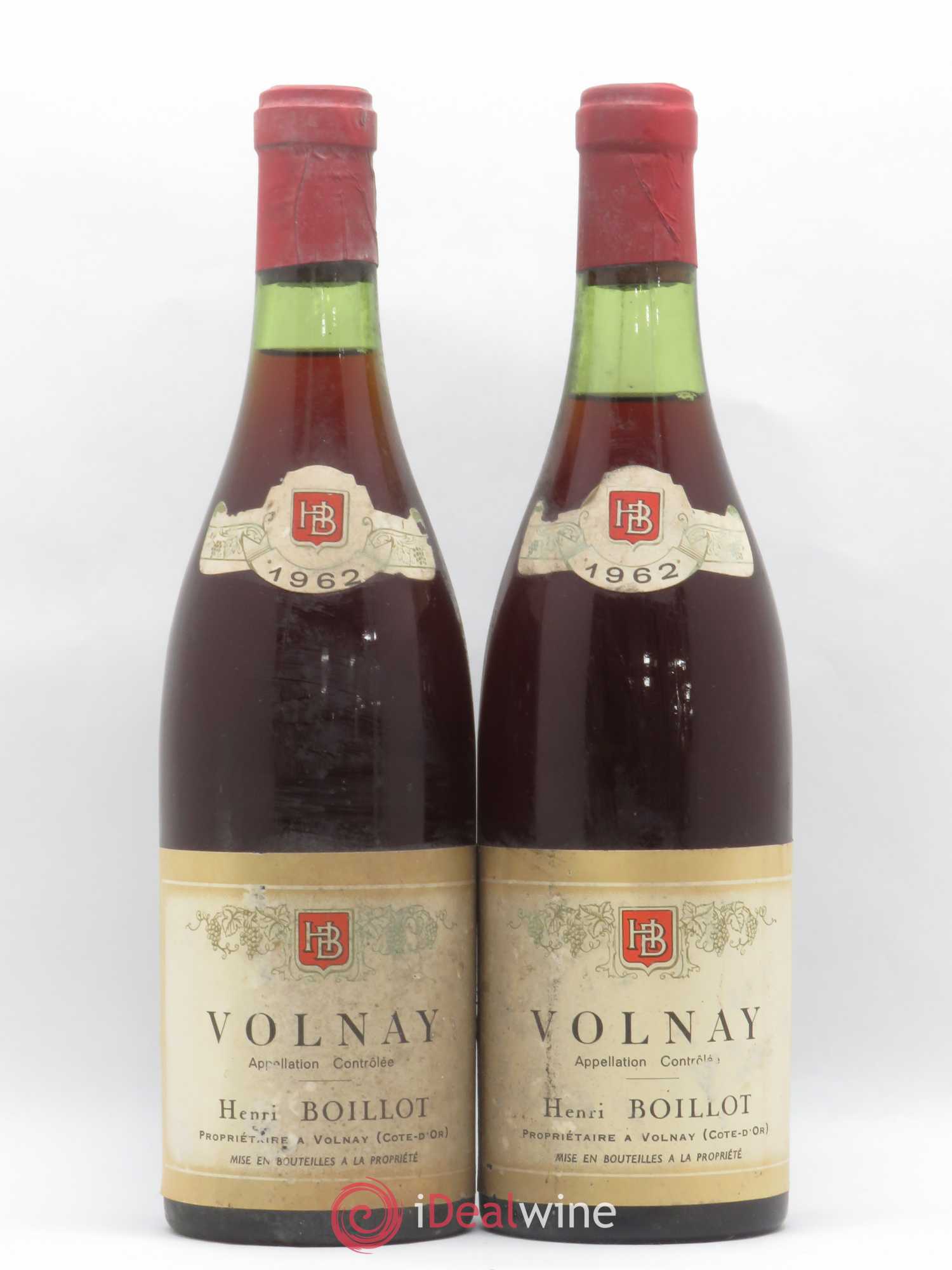 Volnay Henri Boillot (Domaine) 1962 - Lot de 2 bouteilles - 0