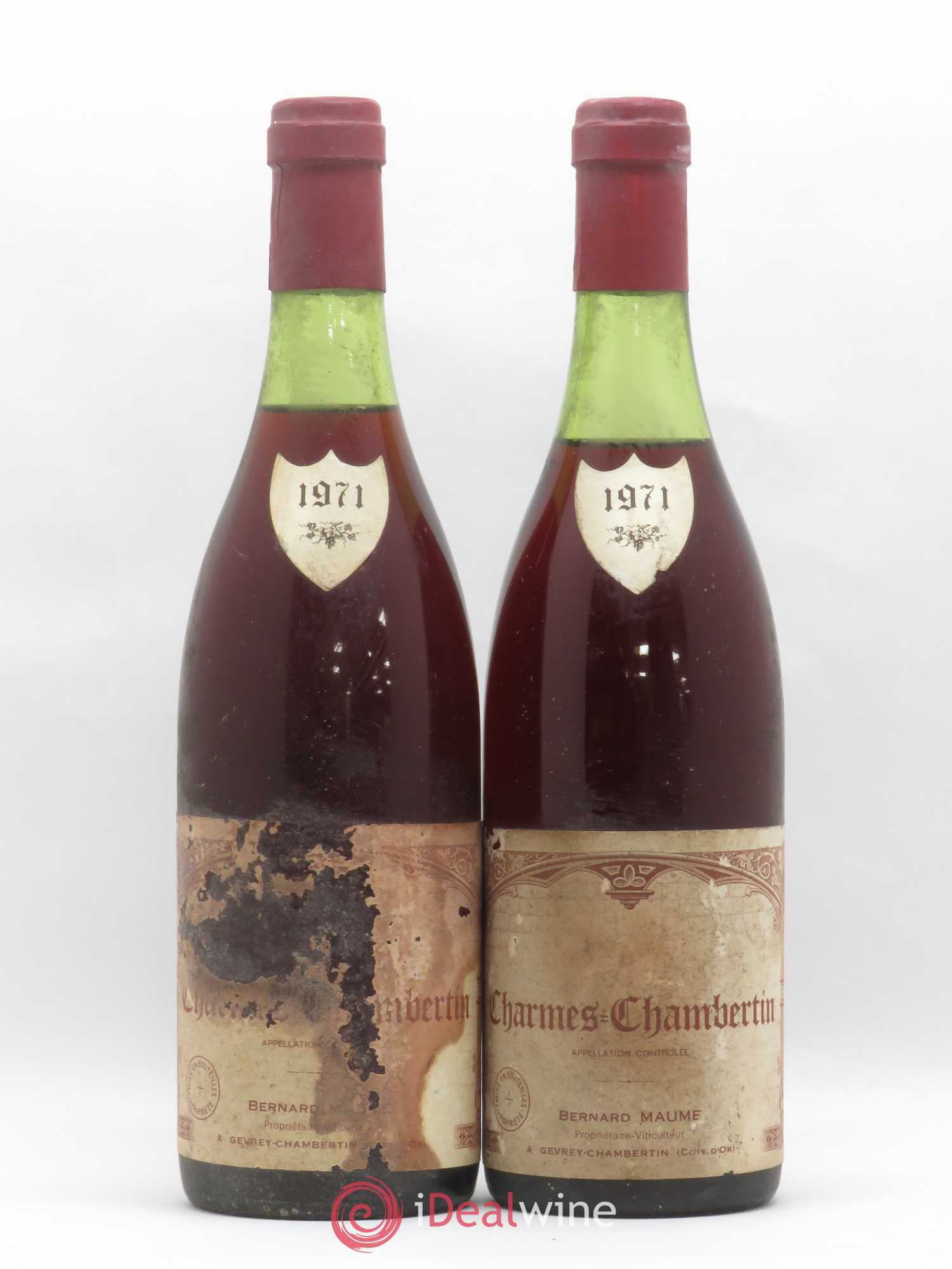Charmes-Chambertin Grand Cru B.Maume 1971 - Lot de 2 bouteilles - 0
