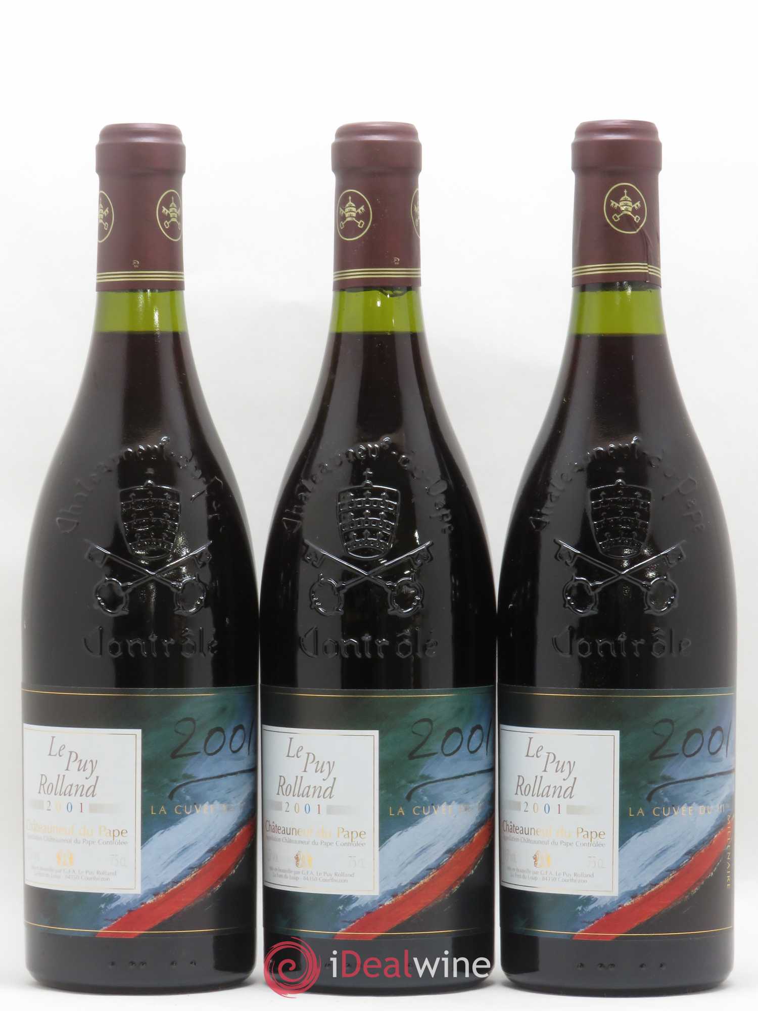 Châteauneuf-du-Pape Cuvée du III Millenaire Le Puy Rolland Font du Loup 2001 - Posten von 3 Flaschen - 0