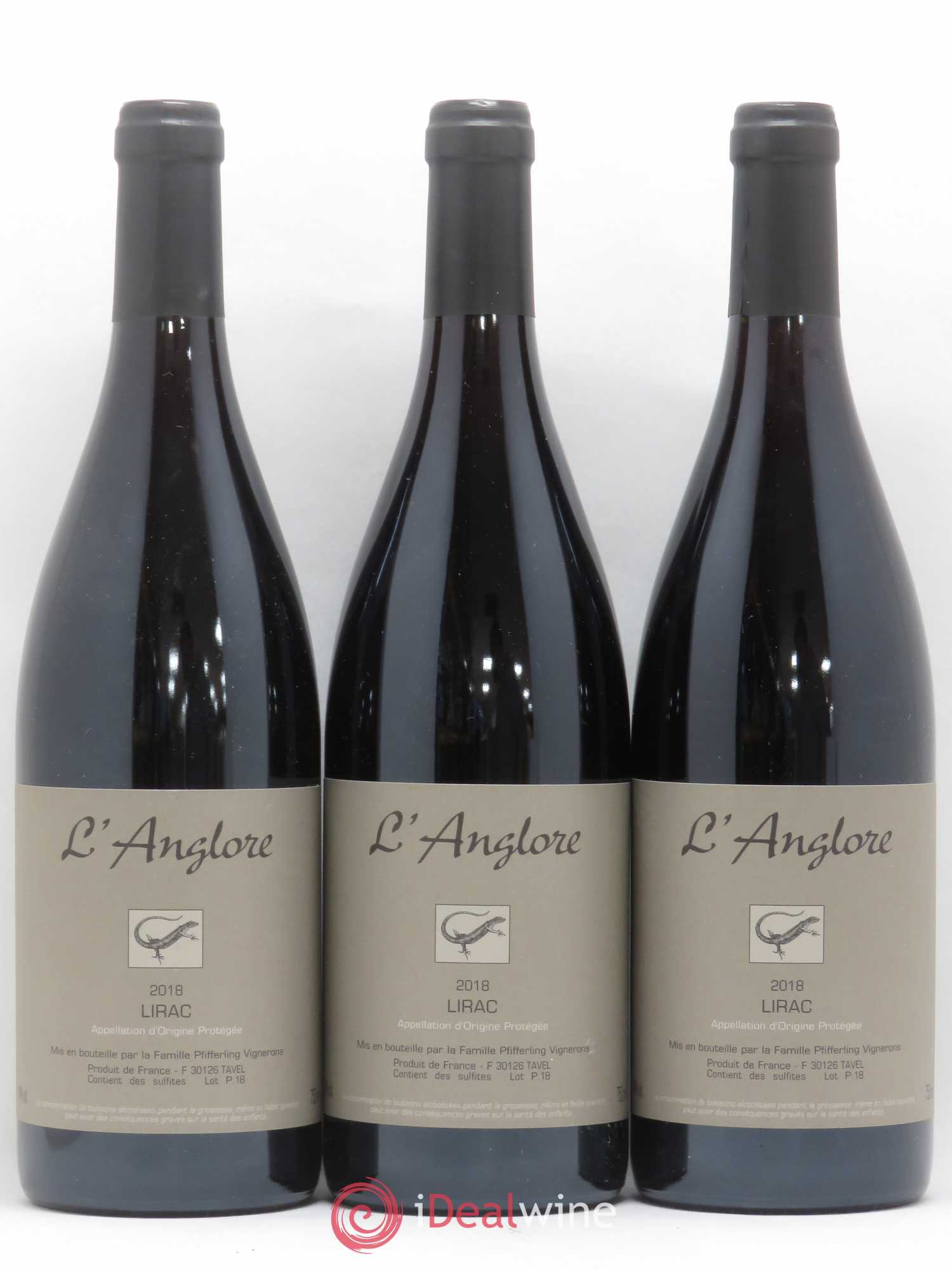 Lirac L'Anglore 2018 - Posten von 3 Flaschen - 0